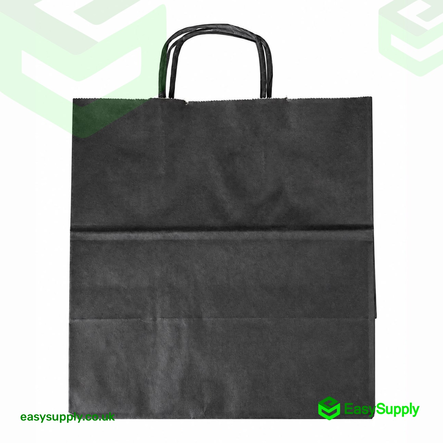 Large Black Twisted Handle Paper Bags 280 x 170 x 290 mm (100 Pcs)