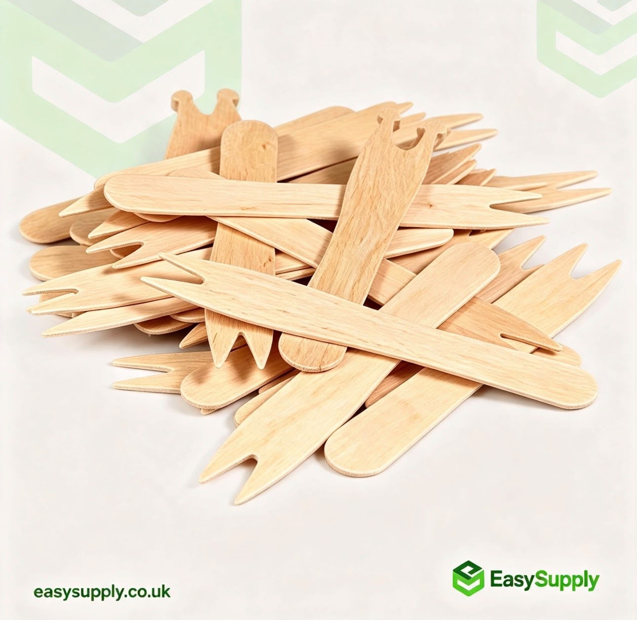 Pile of wooden chip forks