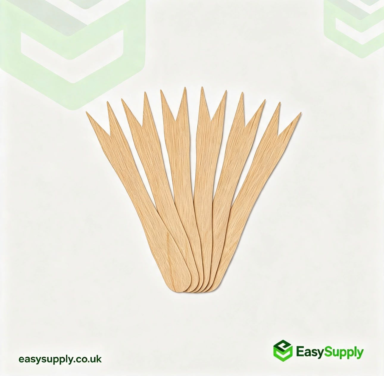 Wooden chip forks close-up