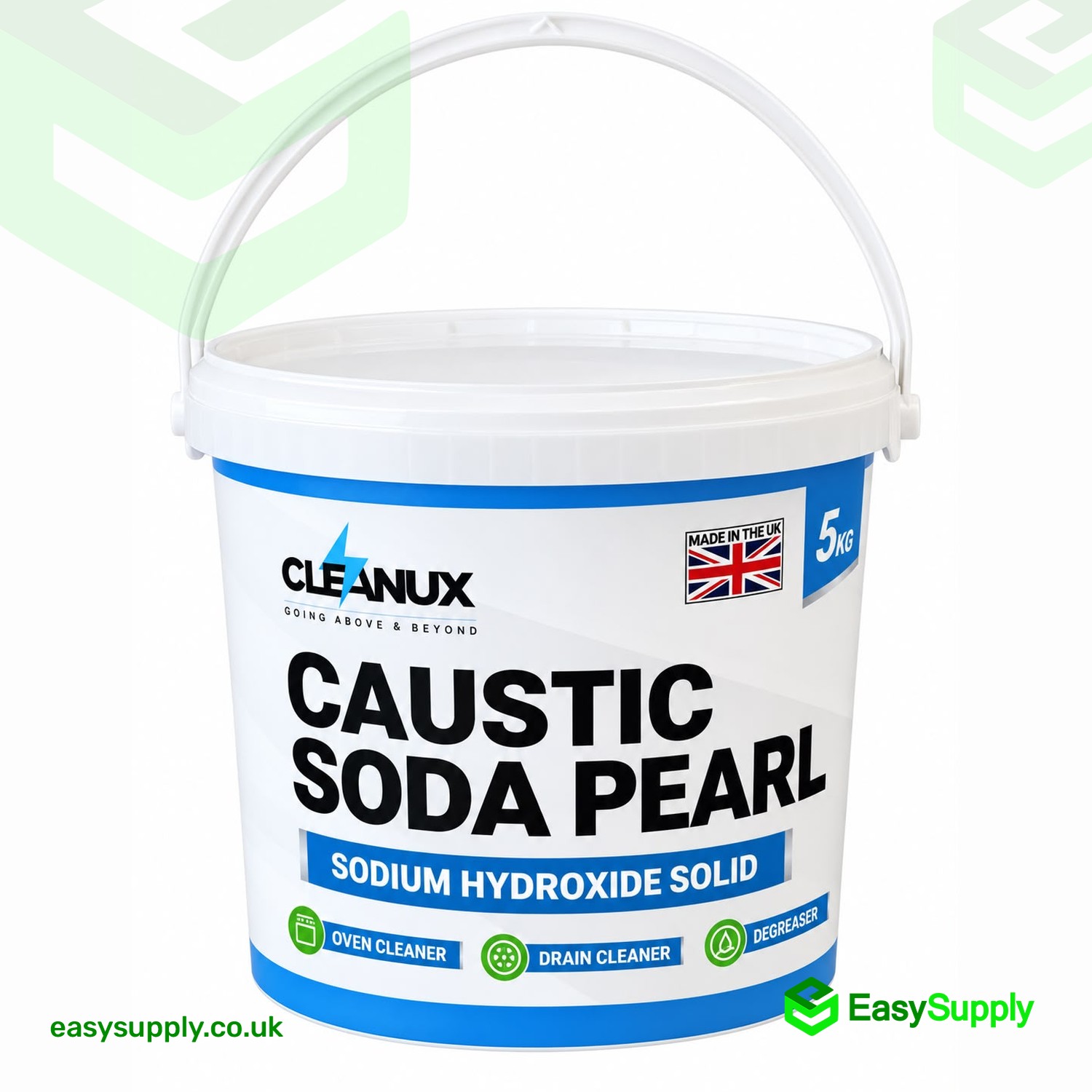 Cleanux Caustic Soda Pearl 5kg Tub