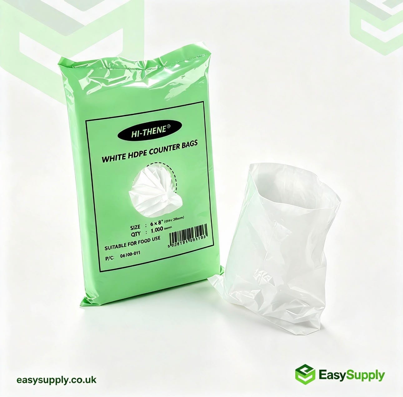 6" x 8" HDPE Plastic Counter Bags