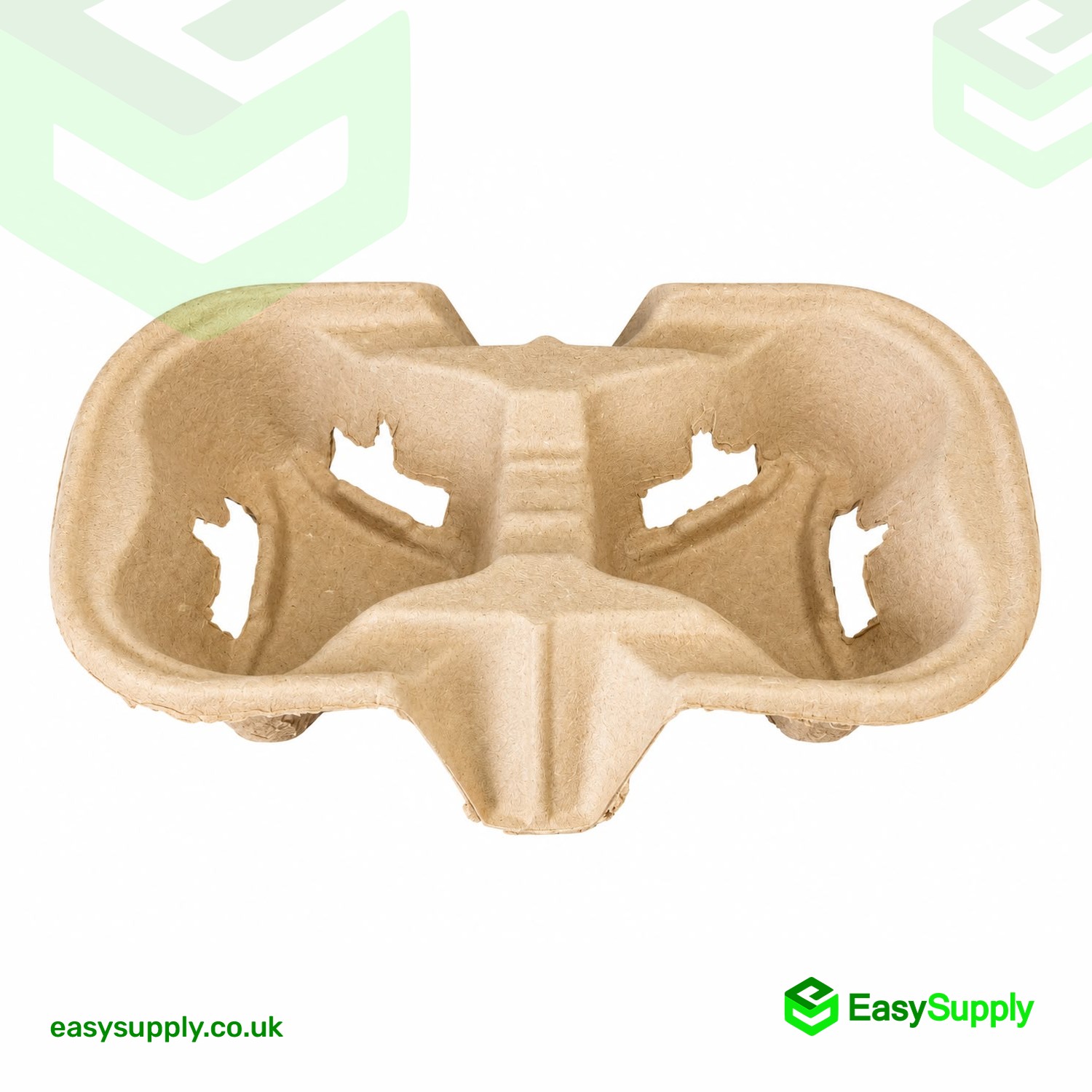 2 Cup Carrier Trays Moulded Pulp 100 Pcs