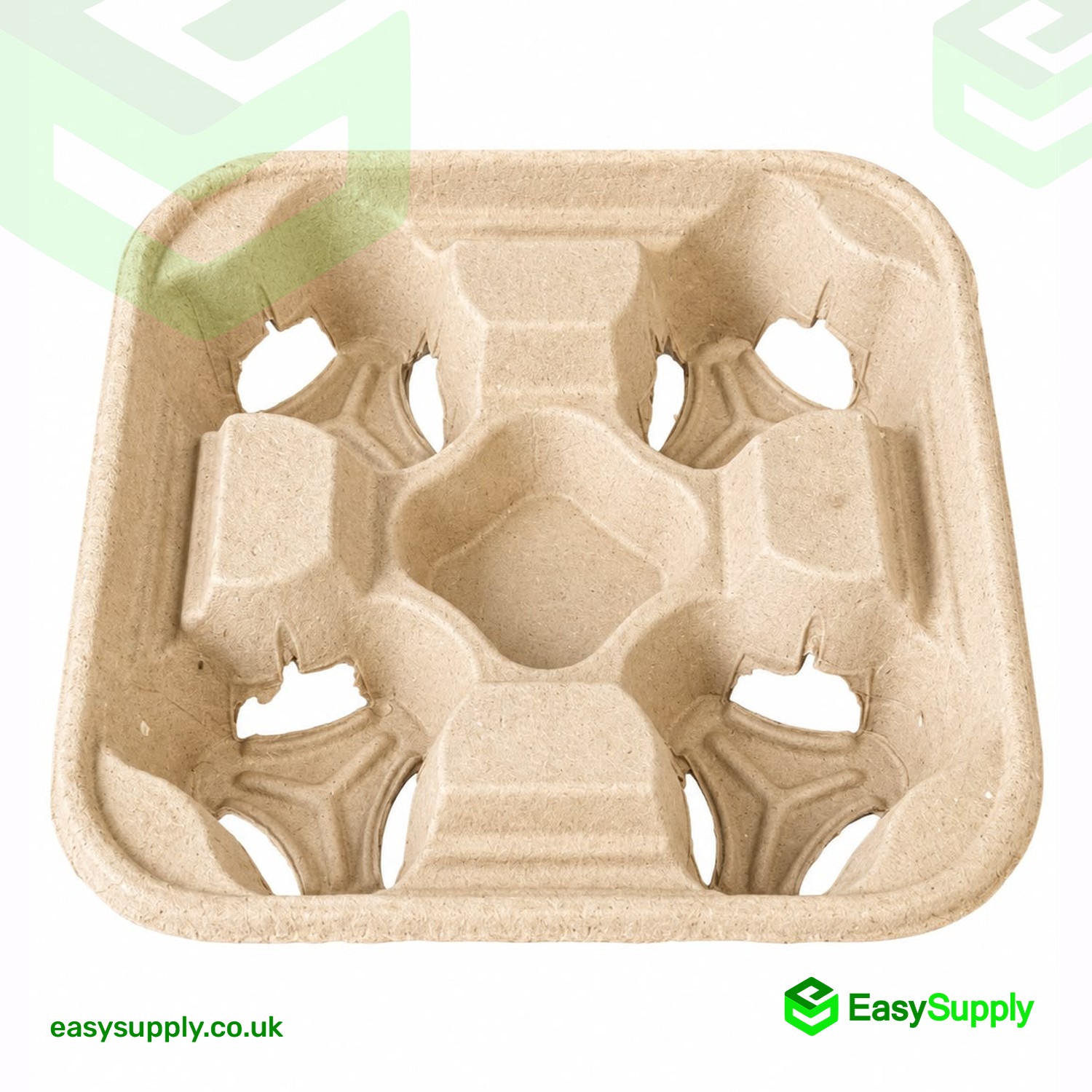 4 Cup Carrier Trays Moulded Pulp 100 Pcs