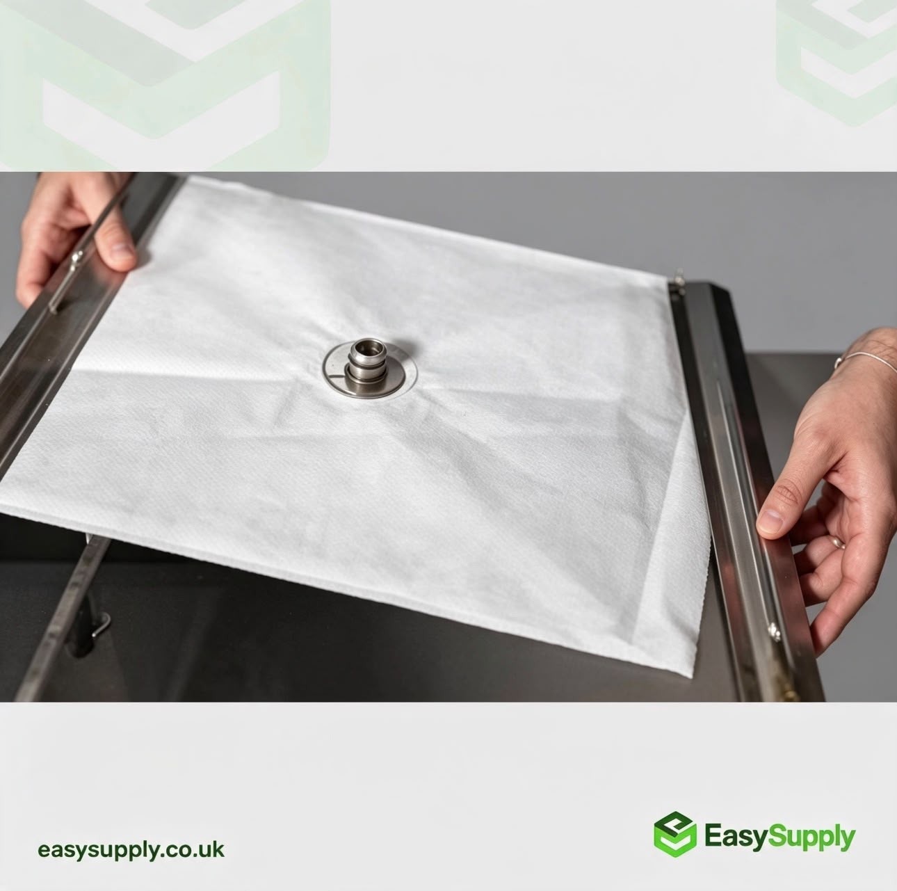 Henny Penny filter paper on fryer frame
