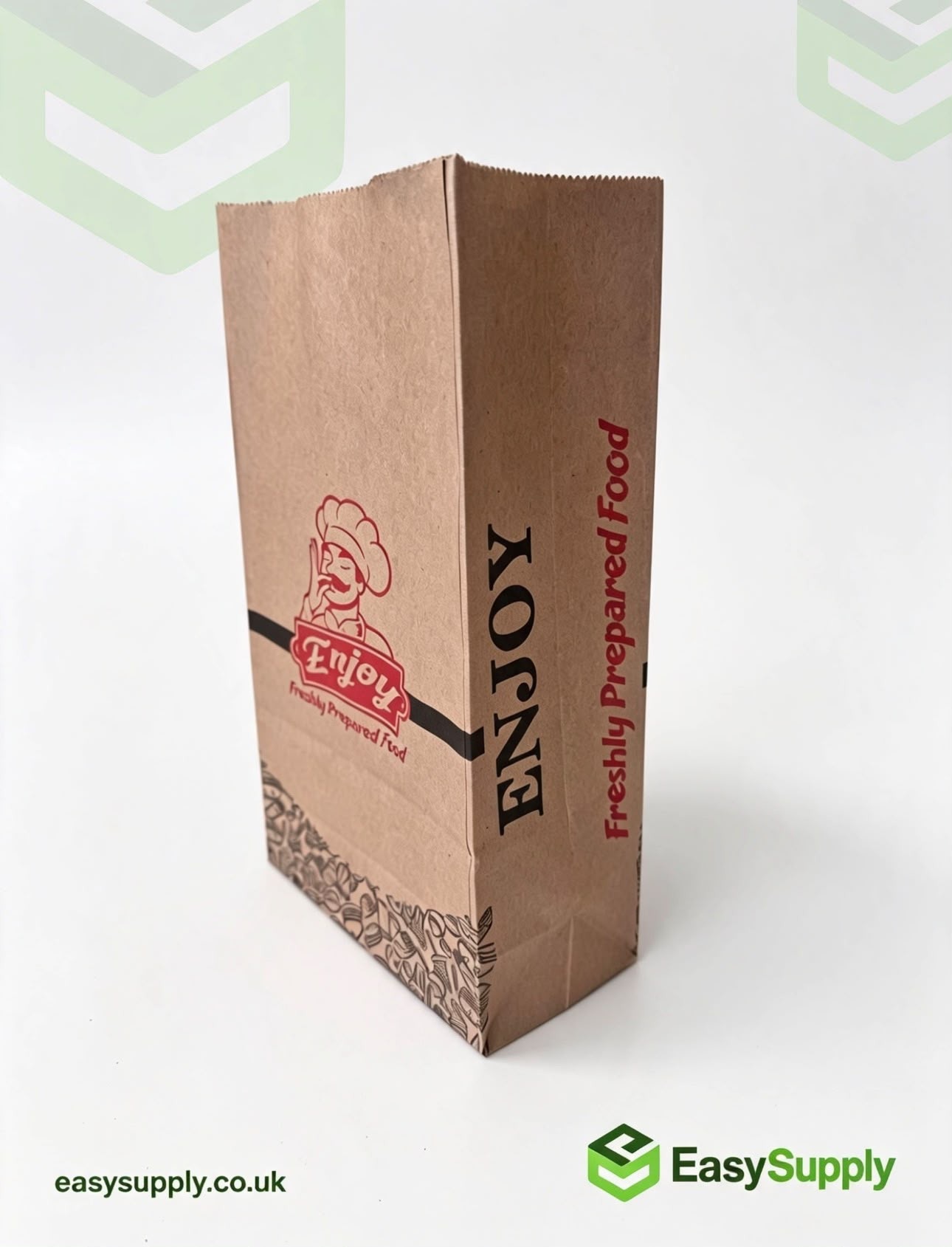 R4 brown kraft takeaway bag Enjoy design
