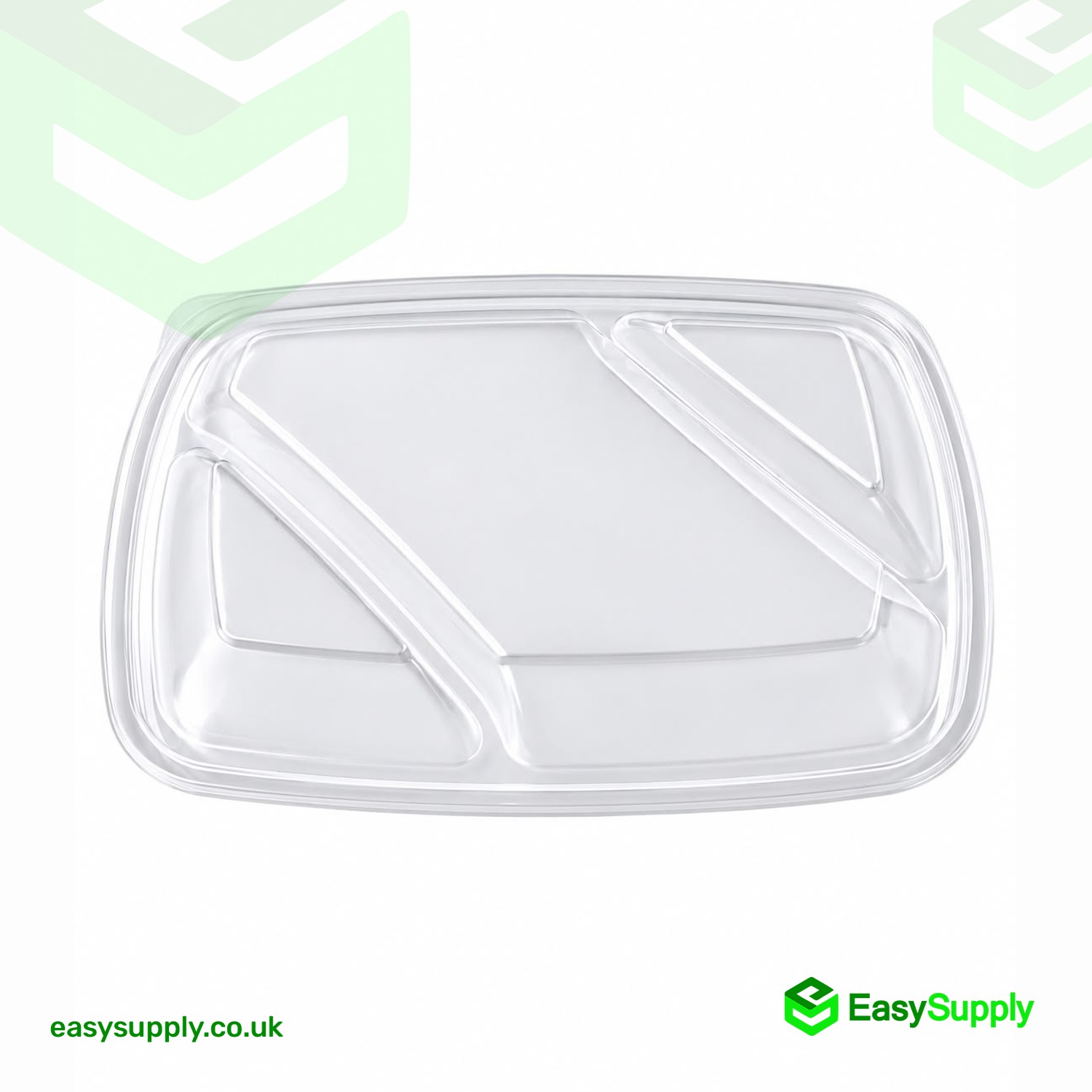Sabert PP Lid for 3 Compartment Rectangular Container 20 x 28 cm