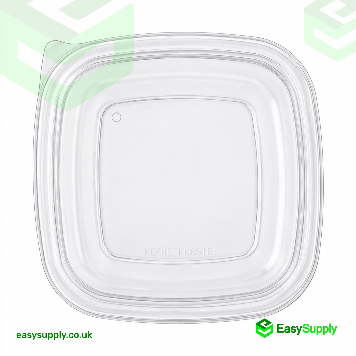 Sabert square clear lid 17cm top view