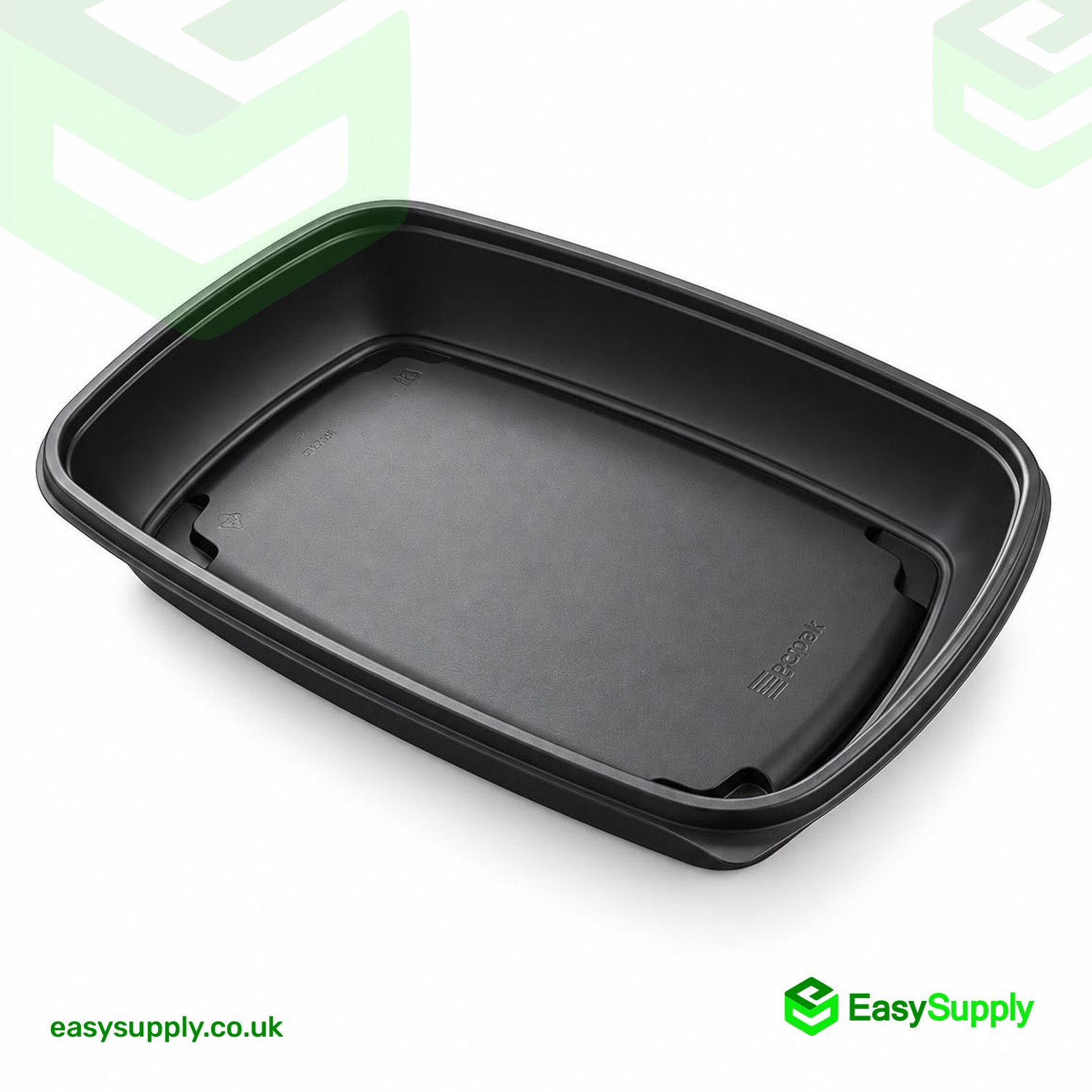 Sabert Rectangular Container PP Black 1350ml