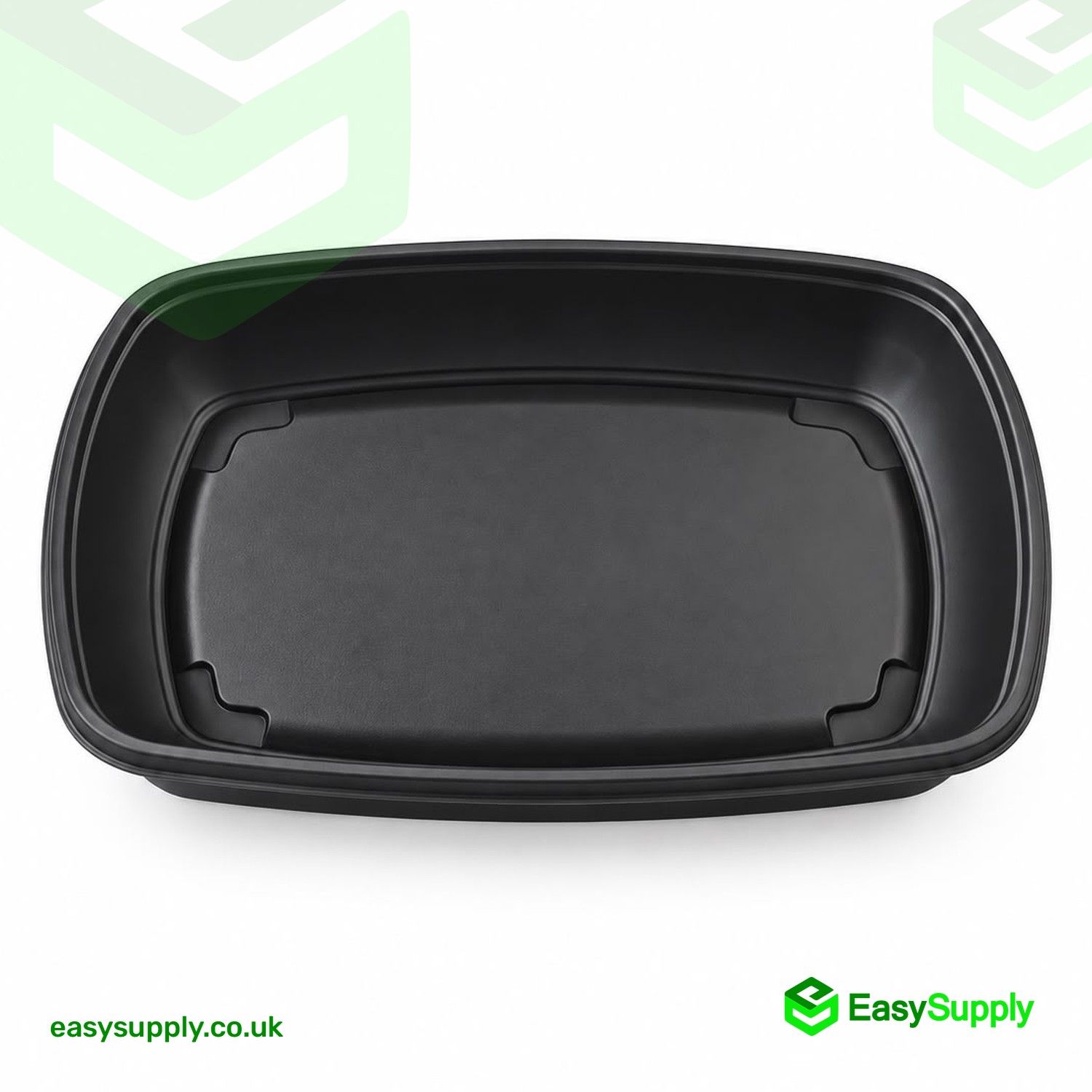 Black Sabert 1350ml container seen from above at the front edge
