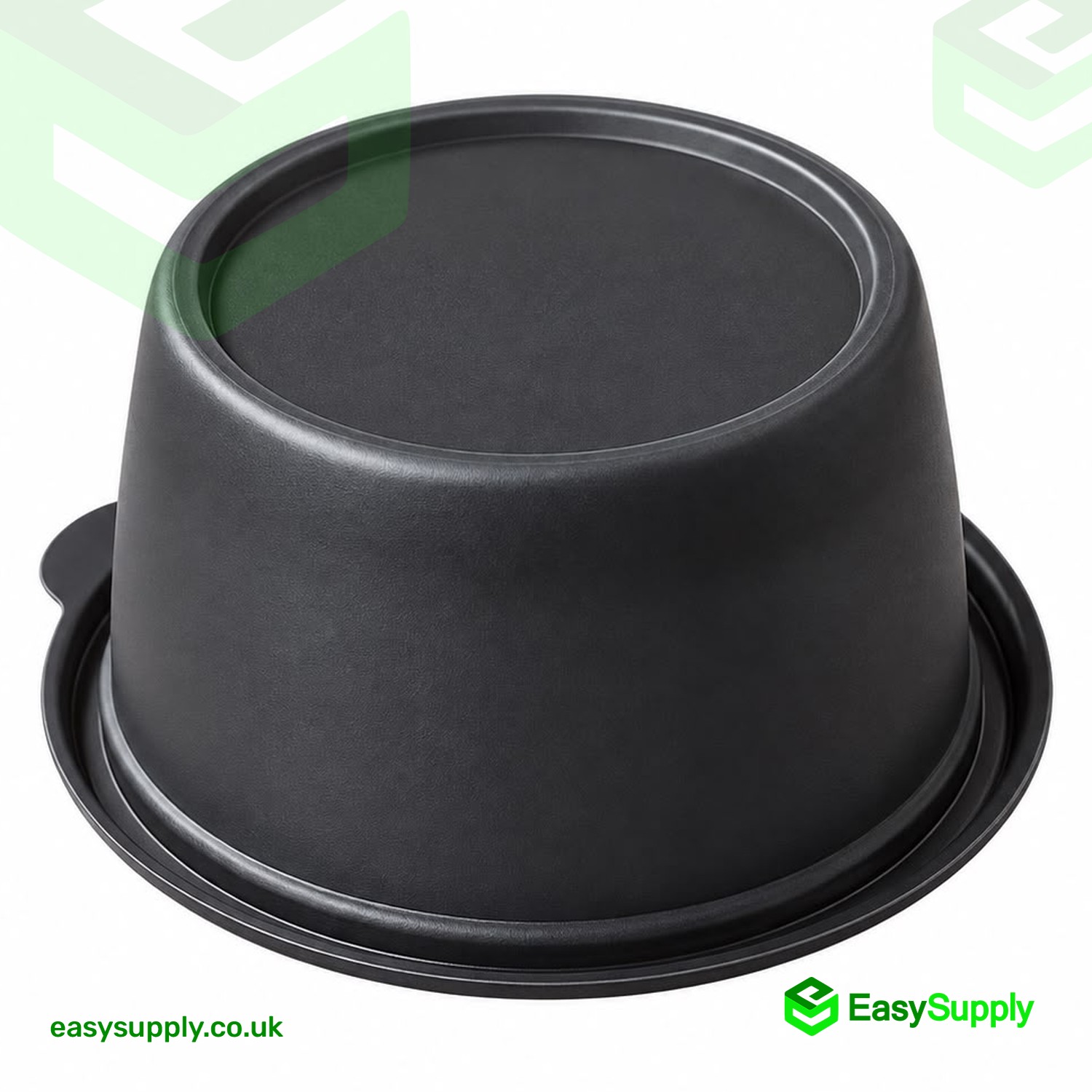 Underside of the black Sabert round 500ml container