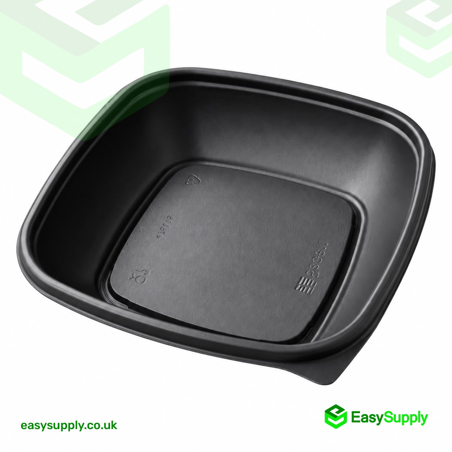 Sabert Square PP Container Black 500ml - Single Compartment