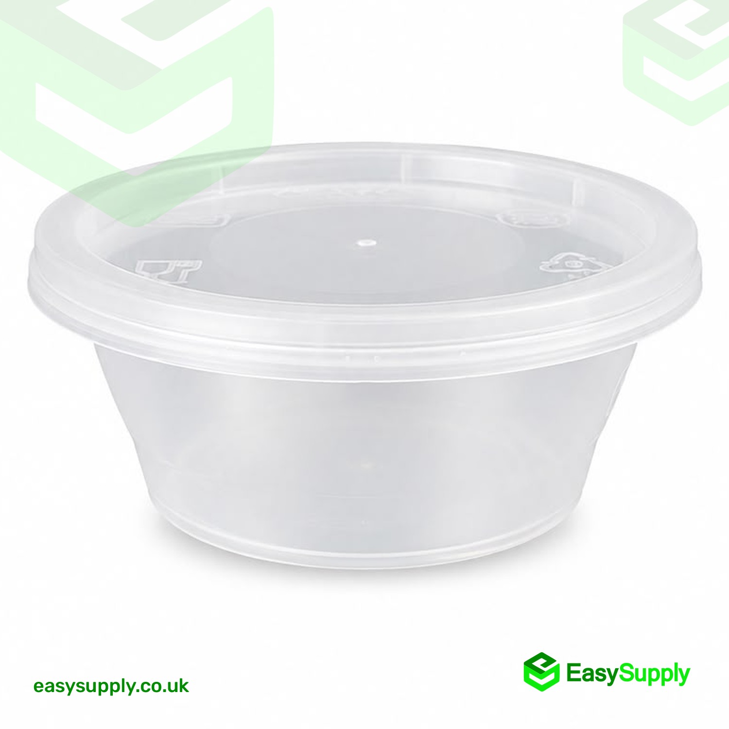 SATCO 2 oz round clear pot with lid, side view