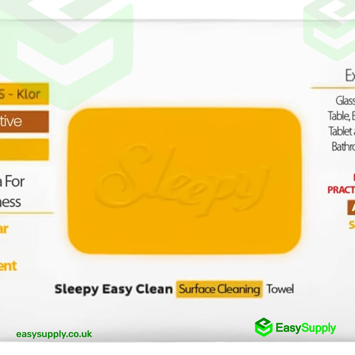 Sleepy Easy Clean Arab Soap surface cleaning wipes 100 sheet pack