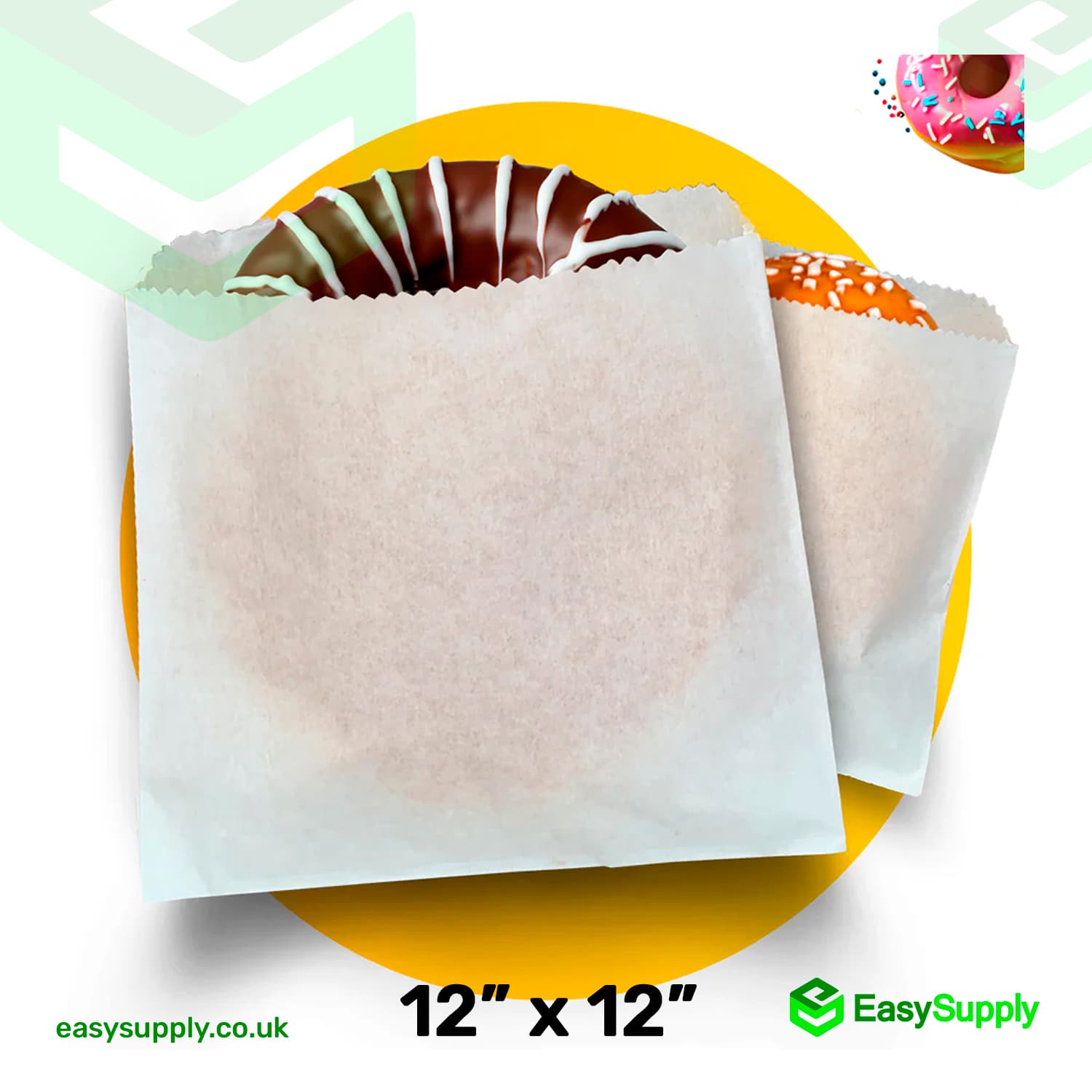 12" x 12" Greaseproof Paper Bags - view 2