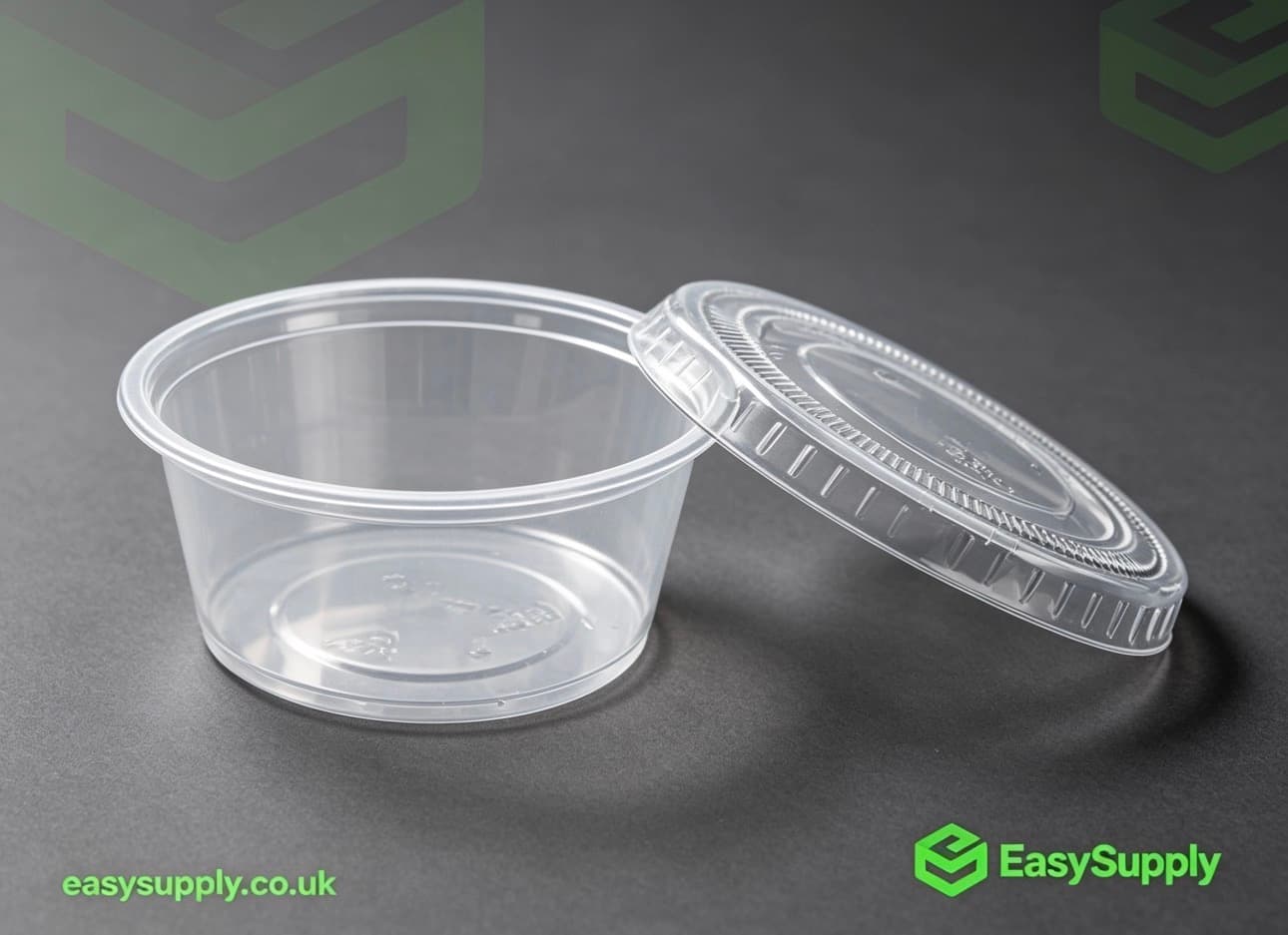 4 oz 80 ml 71 mm Clear Pots & Separate Lids 1000 Pcs Sauce Pots