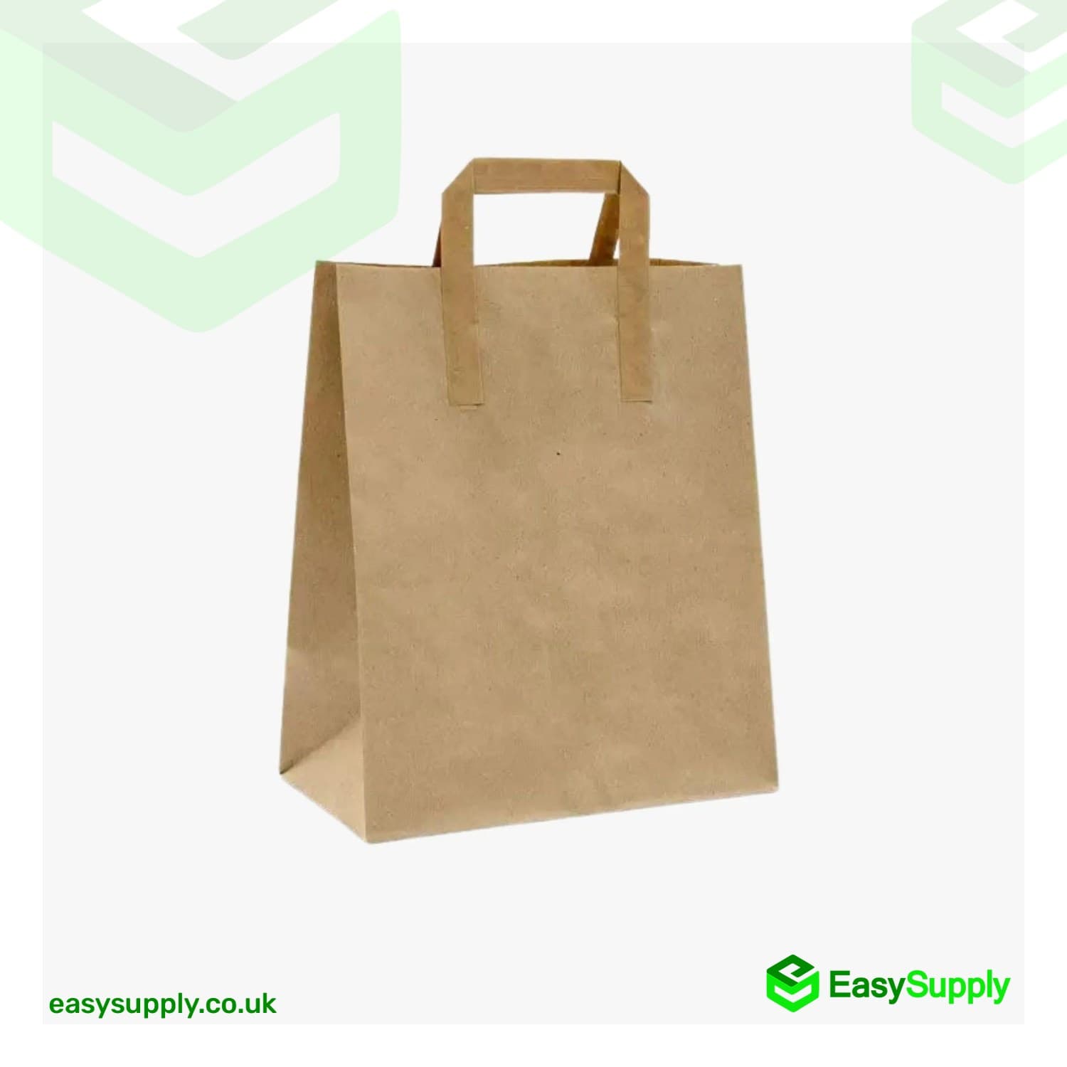 Large Brown SOS Paper Bag External Flat Handles 250 x 140 x 300 mm 250 Pcs  - view 2
