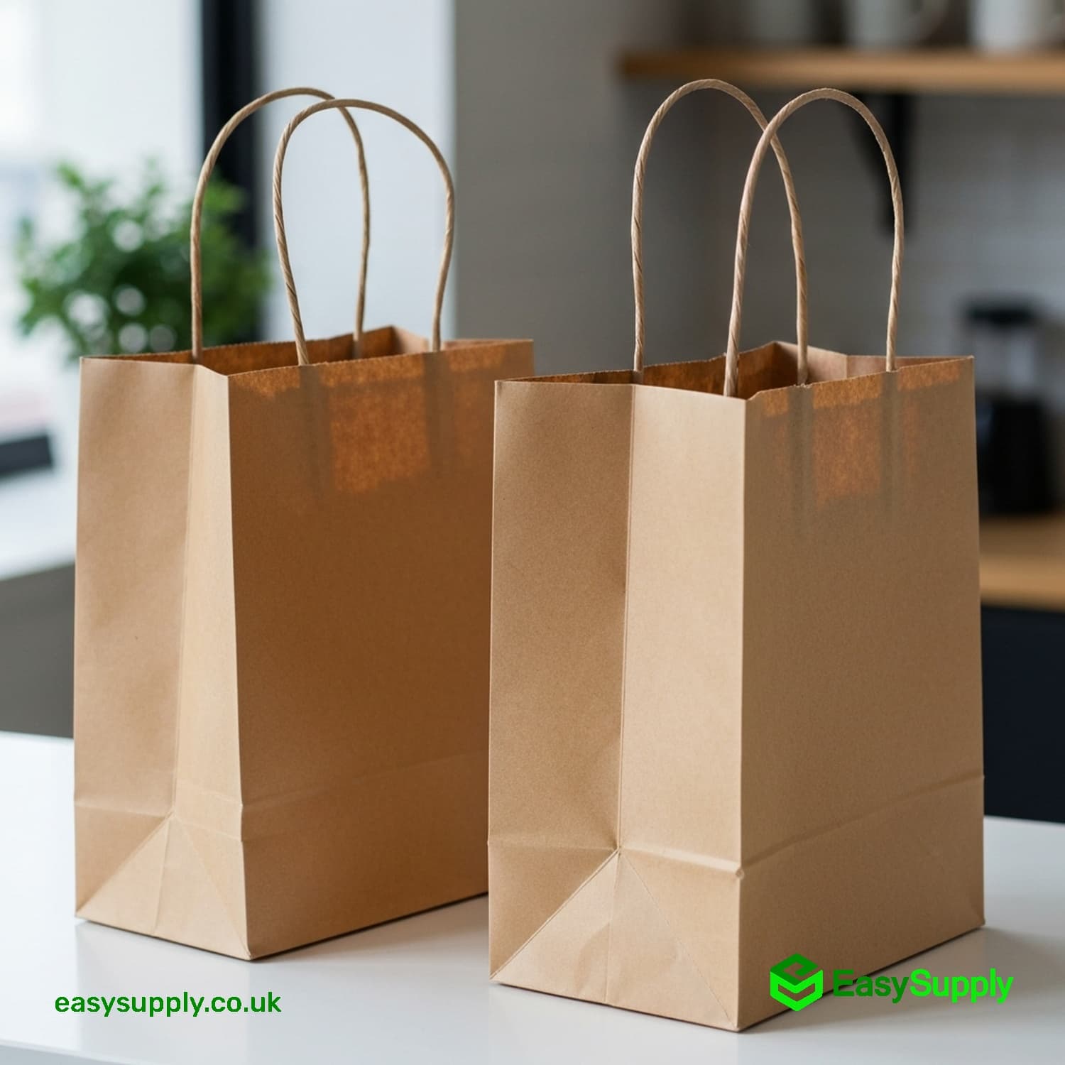 Jumbo Brown Plain Twisted Handle Paper Bags 320 x 210 x 320 100 Pcs Approx  - view 2