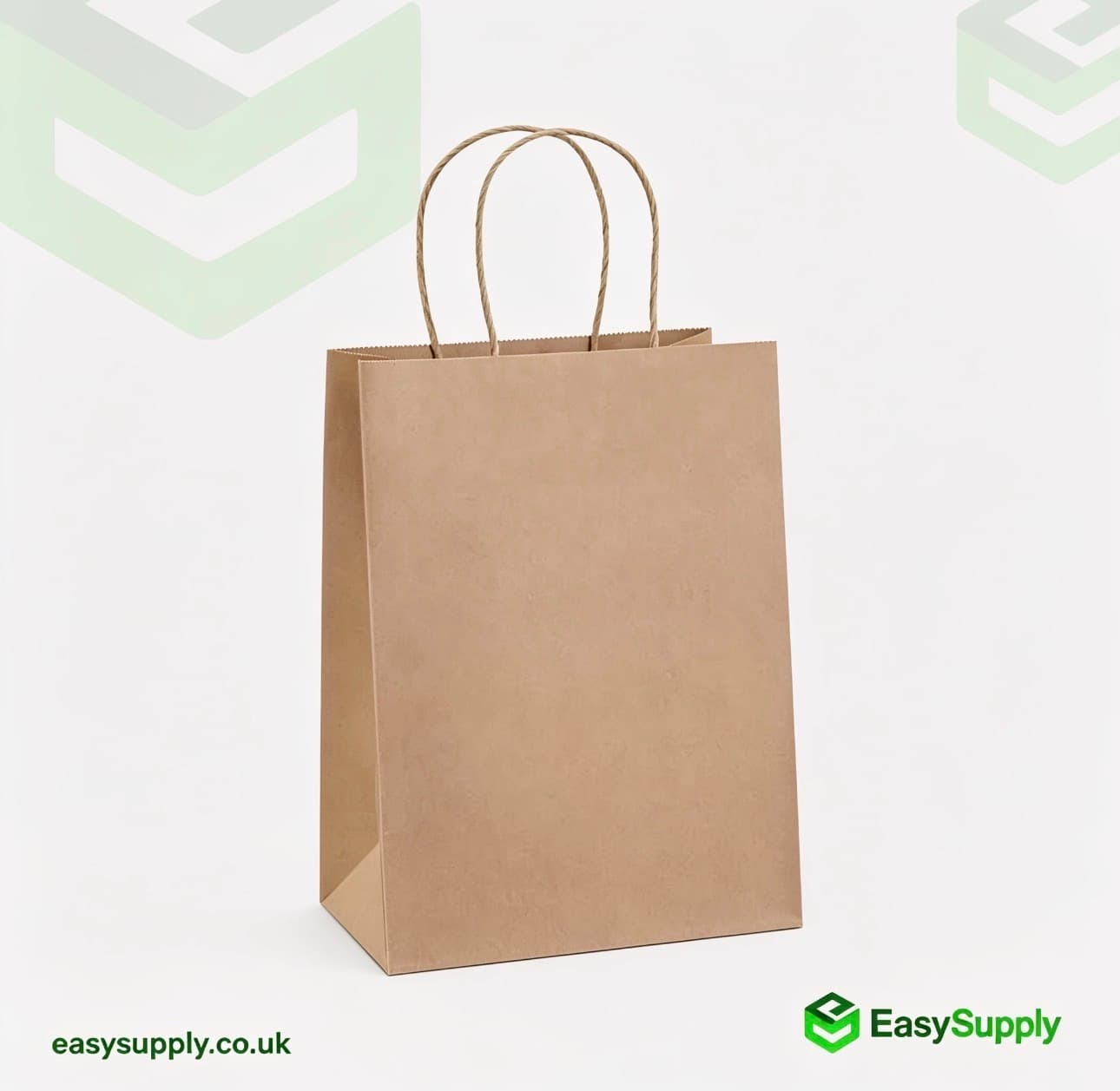 Large Twisted Handle Paper Bag Plain Brown 260 x 140 x 300 100 Pcs Aprox  - view 2