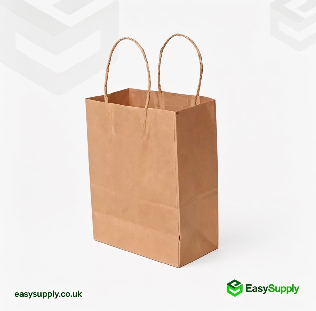 Large Twisted Handle Paper Bag Plain Brown 260 x 140 x 300 100 Pcs Aprox  - view 5