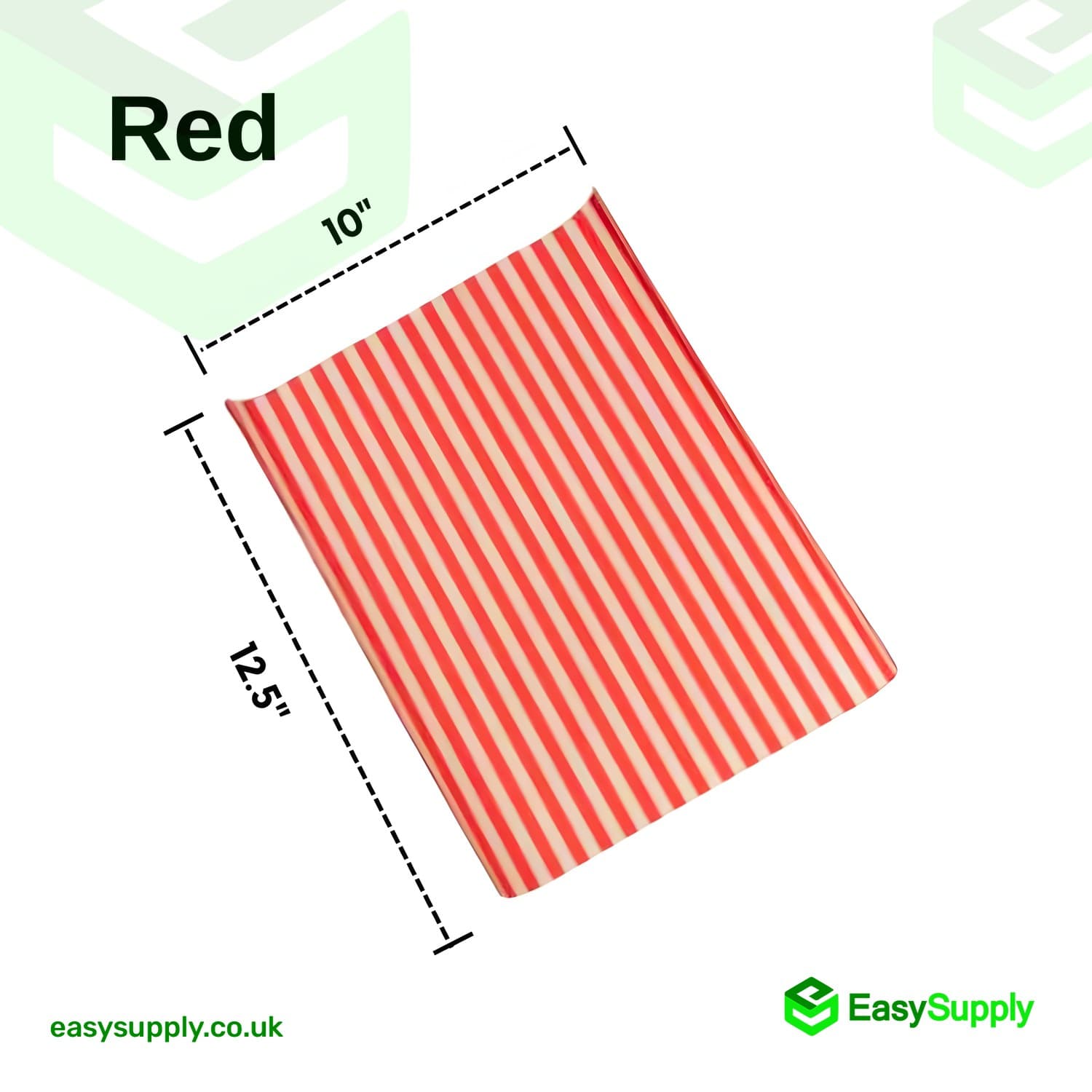 Red Stripe Printed Grease Proof Sheets Size: 10x12,5 - view 2