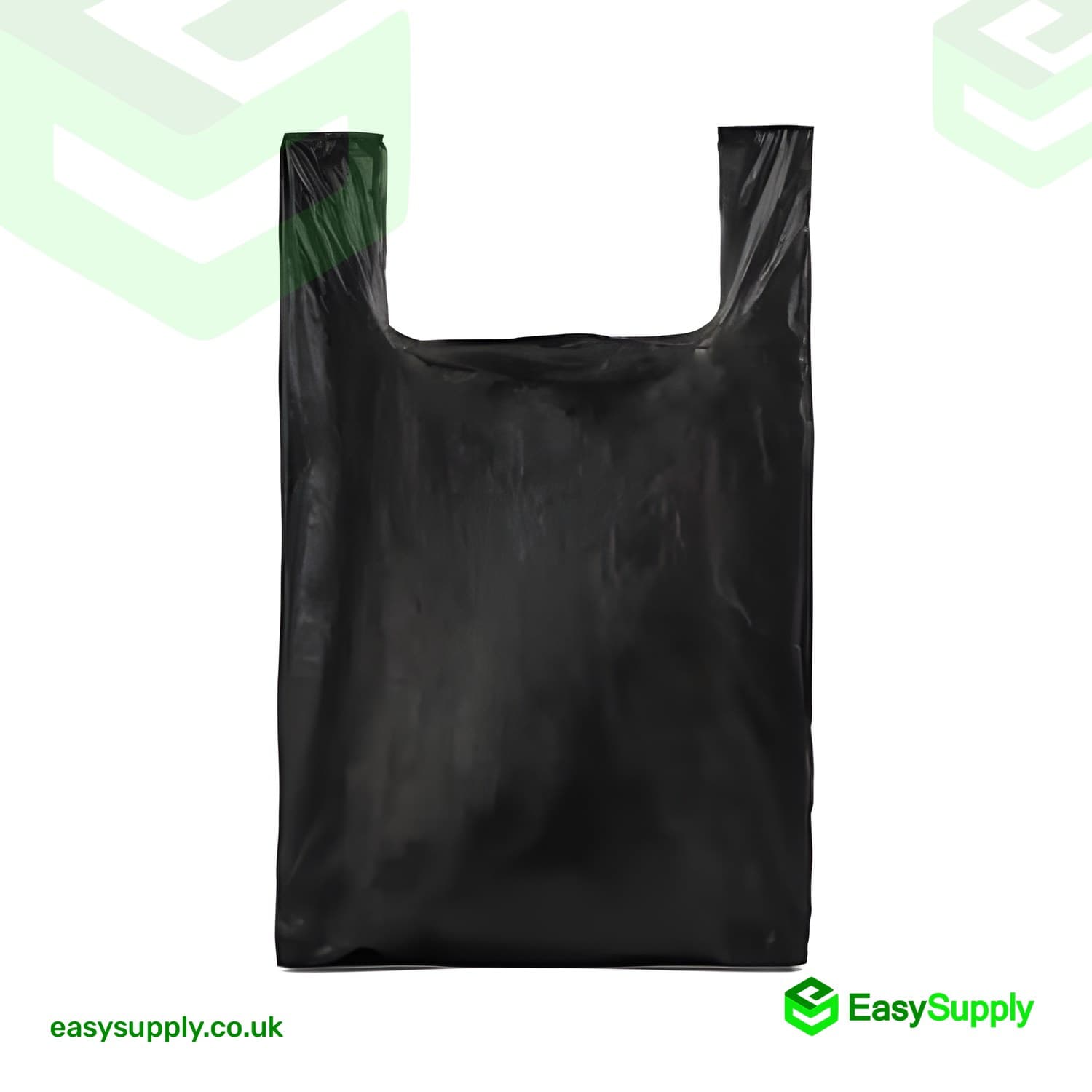 Black Vest Carriers Bags 8 x 13 x 18 Carrier Bags - view 2