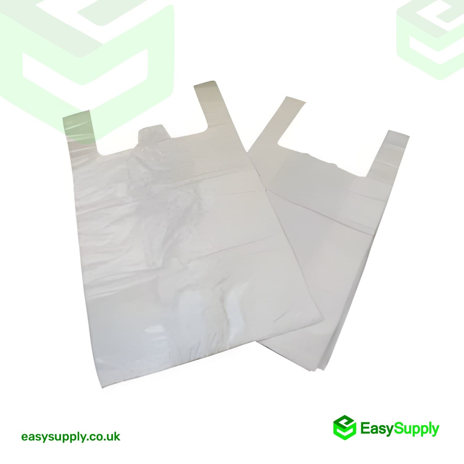 Medium White Vest Carriers Bags 10x15x18  S3 - view 3