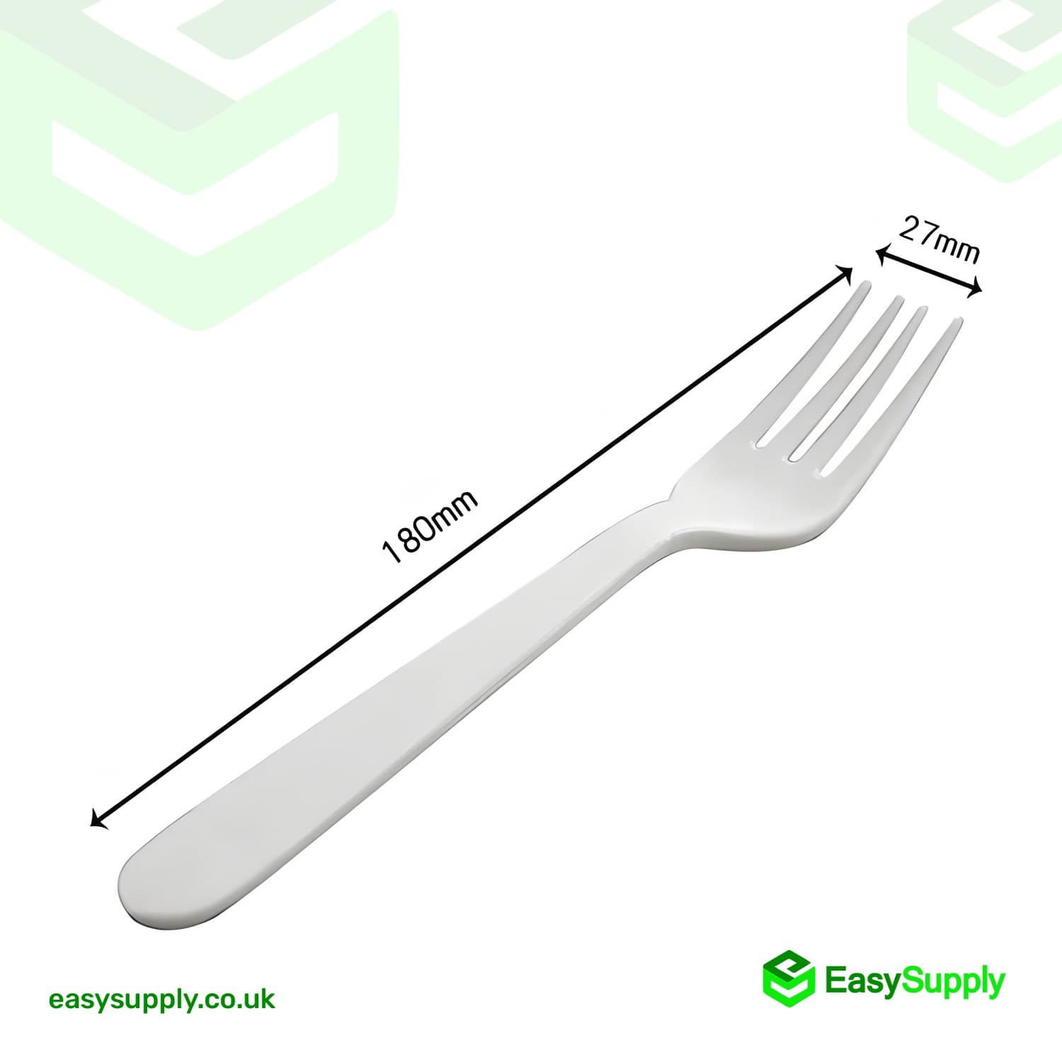 PP White Fork Heavy Duty - Reusable 180mm  - view 3