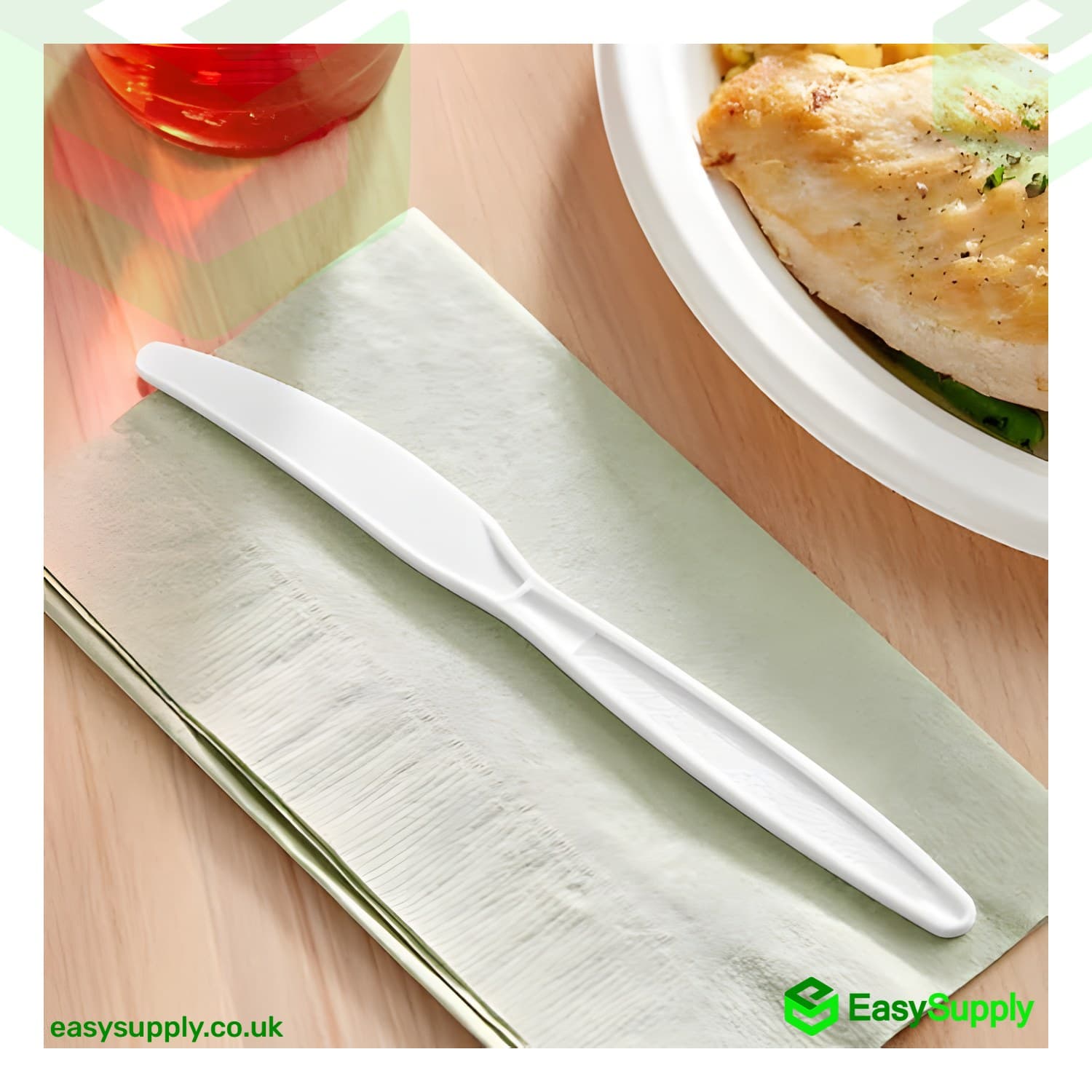 PP White Knife Heavy Duty - Reusable 180mm  - view 3