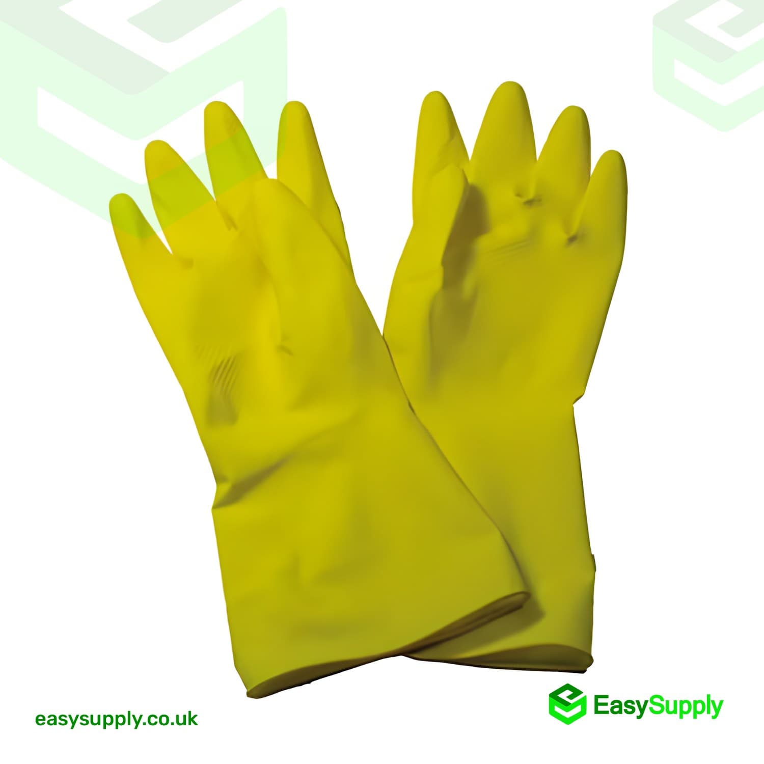 Large Yellow Household Washing Gloves 12 Pairs - view 2