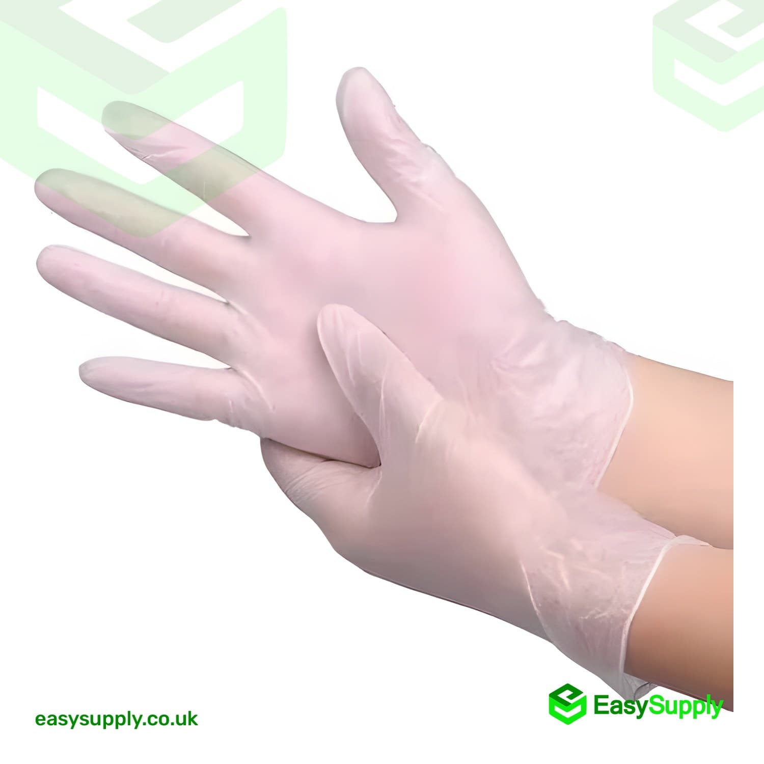 X-large Clear Vinyl Powder Free Gloves - view 2