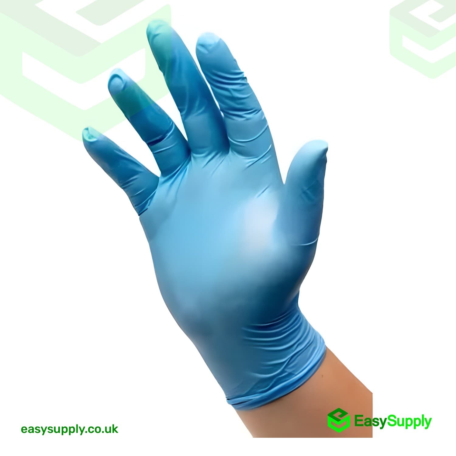 Medium Blue Viynl Powder Free Gloves - view 2