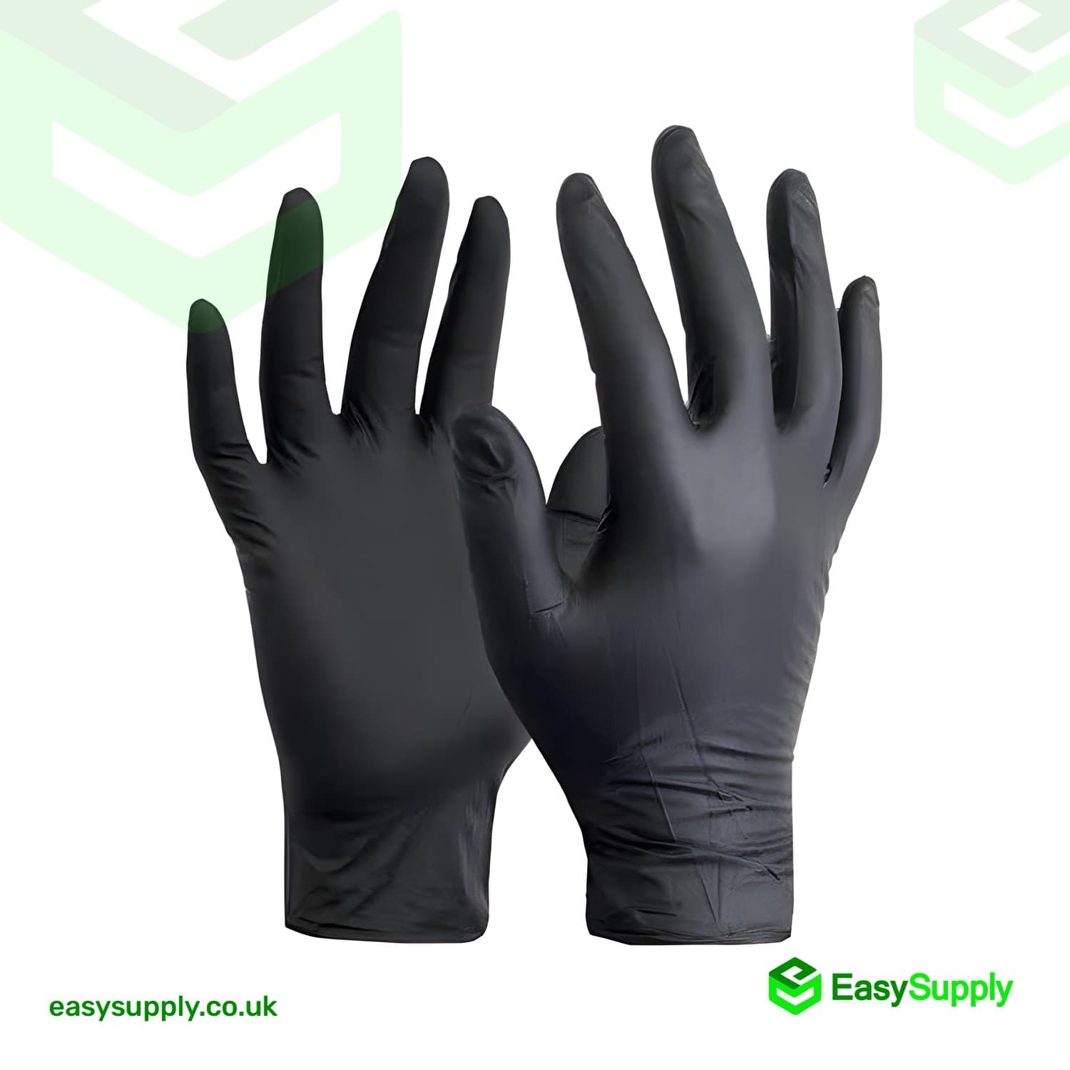 Small Black Vinyl Powder Free Gloves - view 2