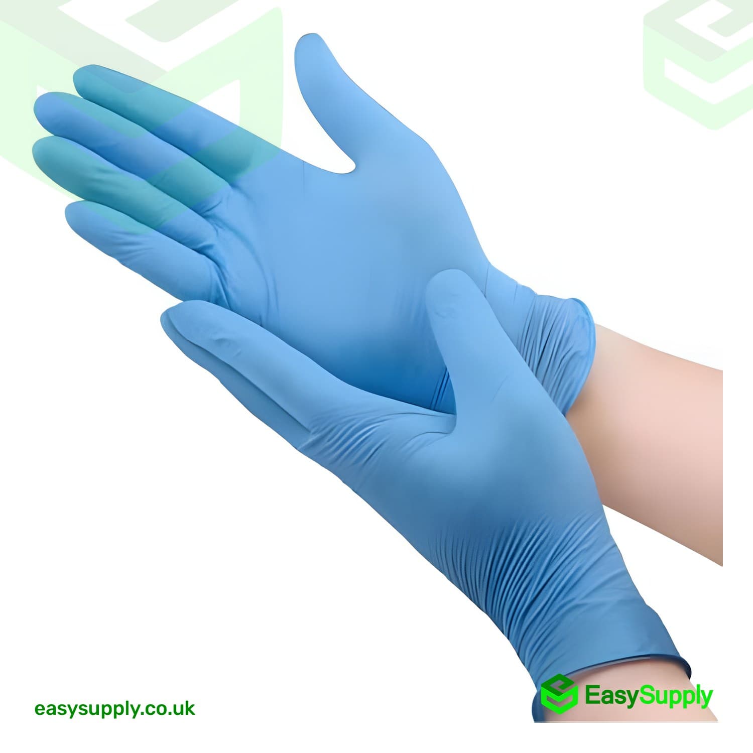 Medium Blue Nitrile Powder Free Gloves - view 3