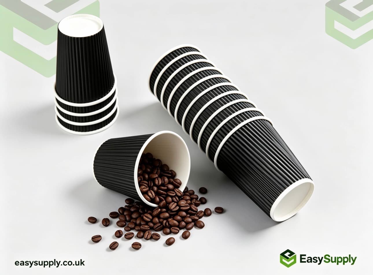 8 oz Ripple Cups Black 500 Pcs - view 2