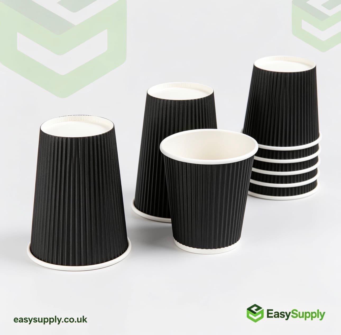 8 oz Ripple Cups Black 500 Pcs - view 4