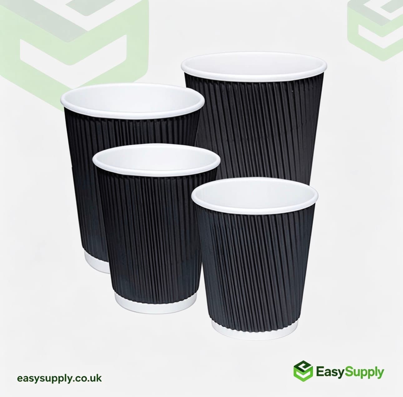 8 oz Ripple Cups Black 500 Pcs - view 5