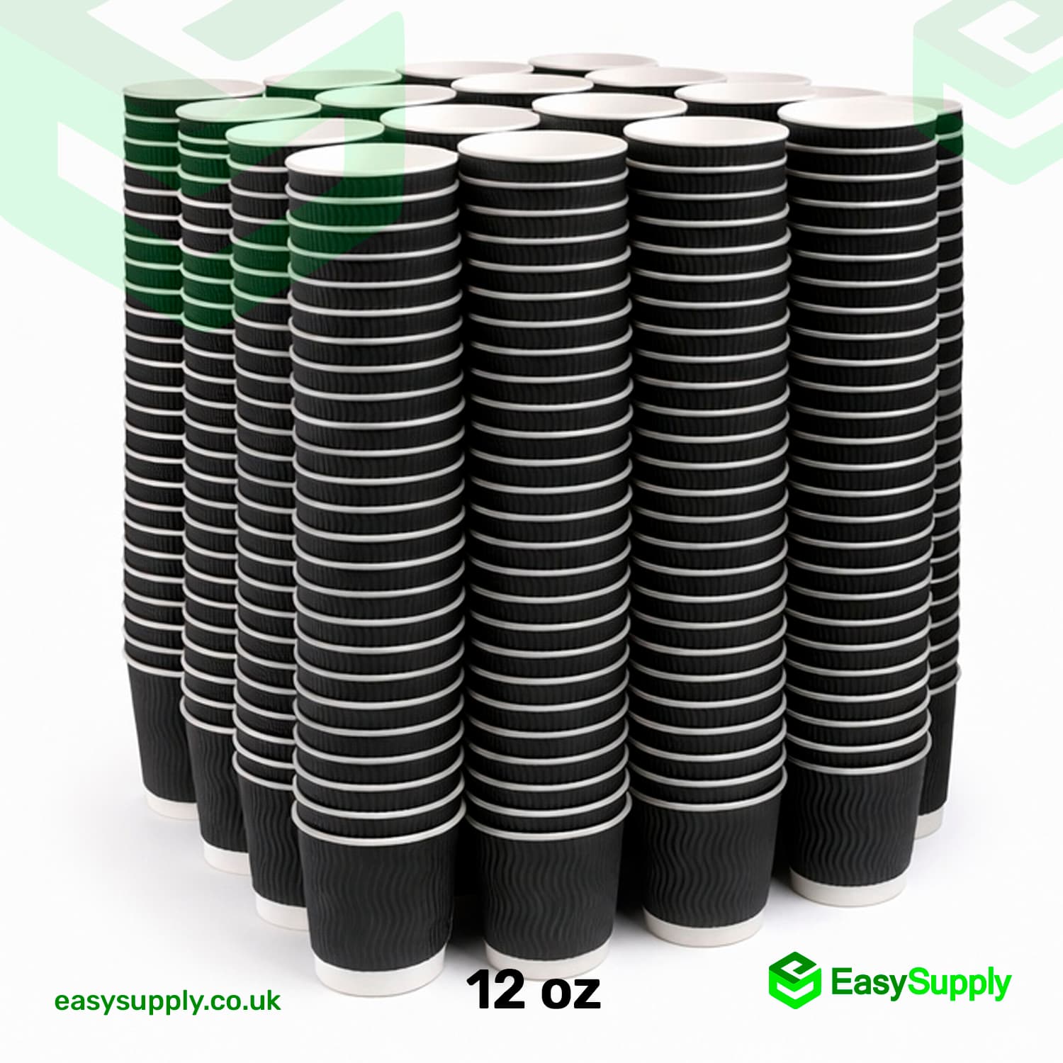 12 oz Ripple Cups Black 500 Pcs - view 2