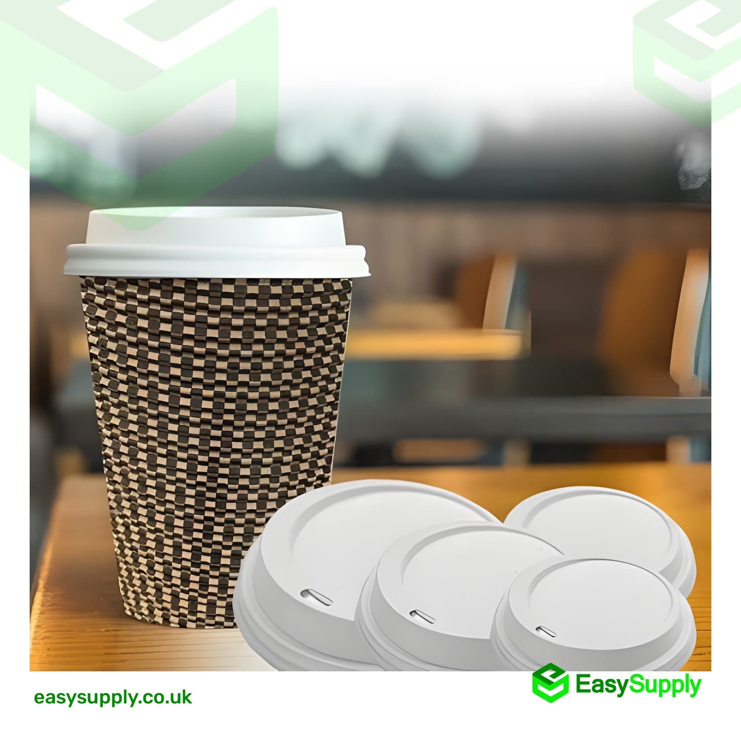 8 oz White Ripple Cup Lids 500 Pcs Cups - view 2