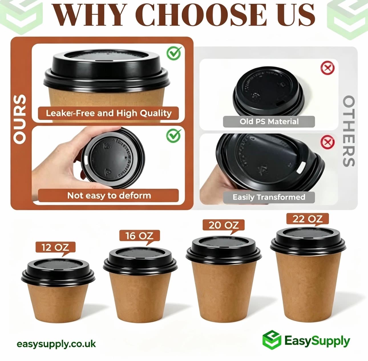 16 oz 12 Black Ripple Cup Lids 500 Pcs  - view 4