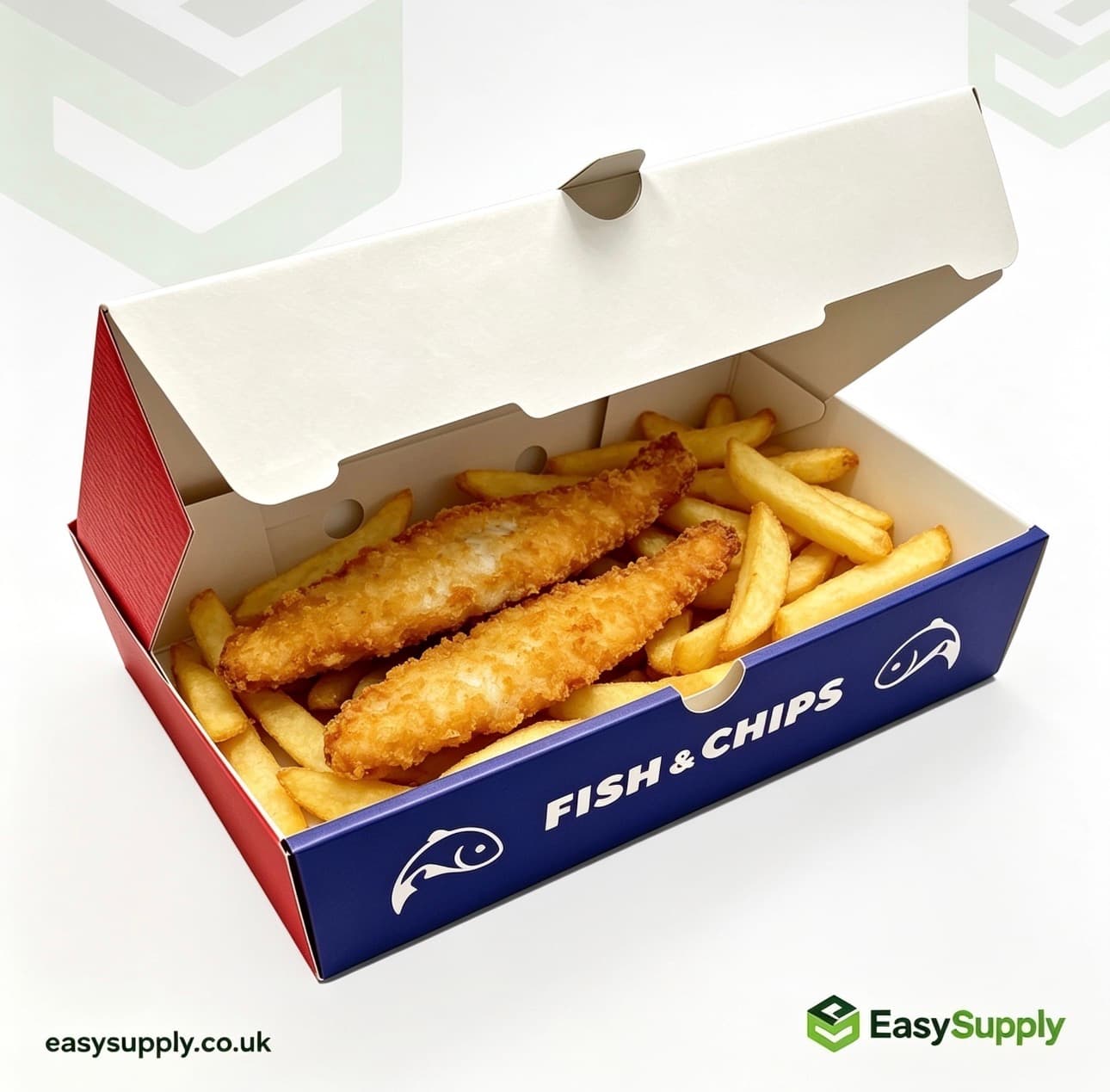 Large Fish & Chips Box 12 310 x 152 x 48  - view 2