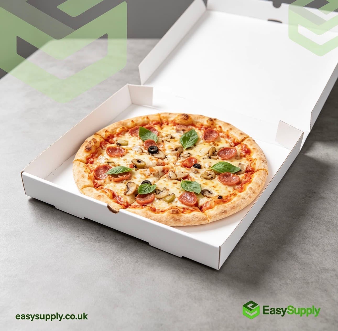 9" Plain White Premium Quality Pizza Boxes 90 Pcs - view 2