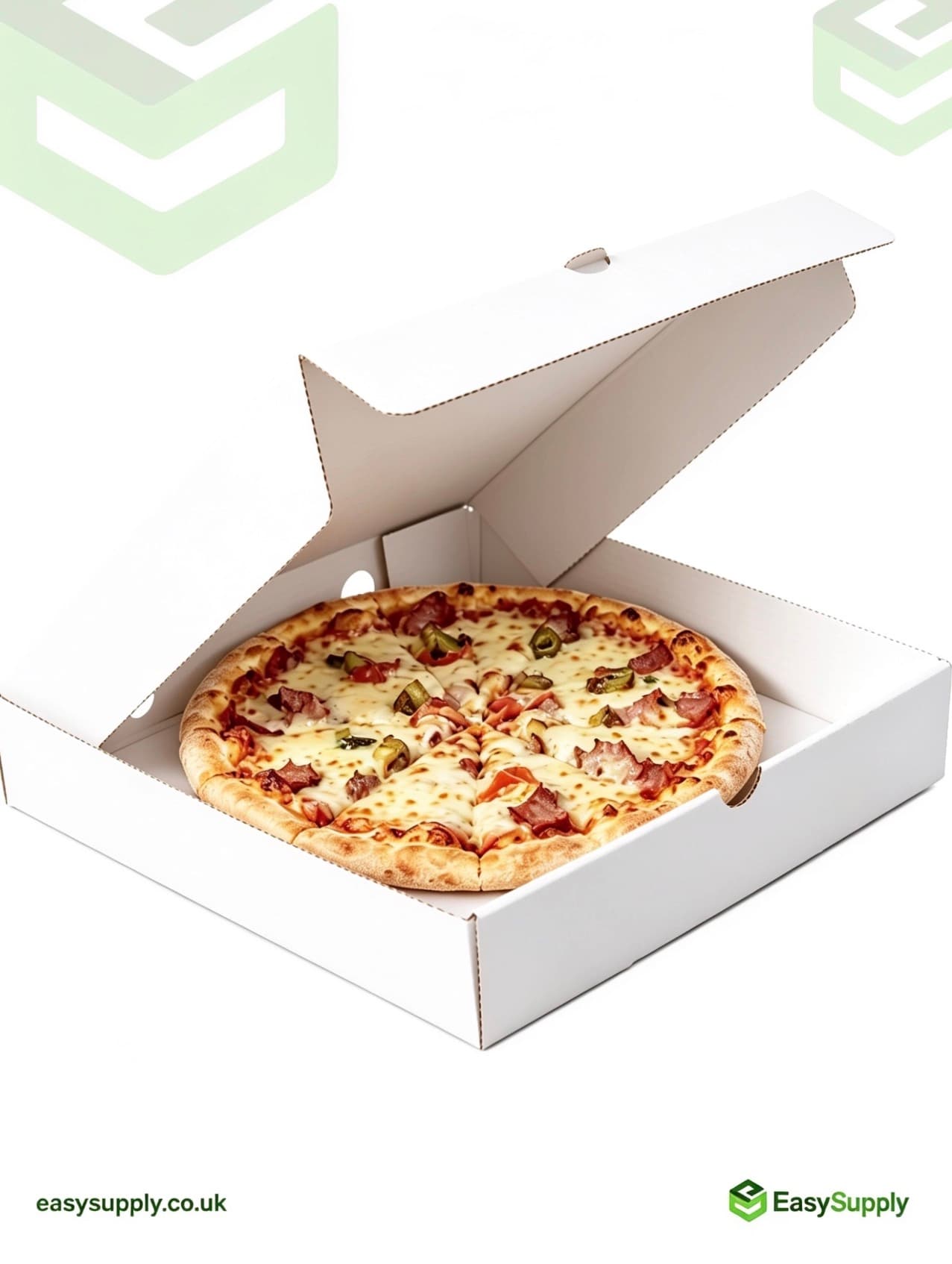 9" Plain White Premium Quality Pizza Boxes 90 Pcs - view 3