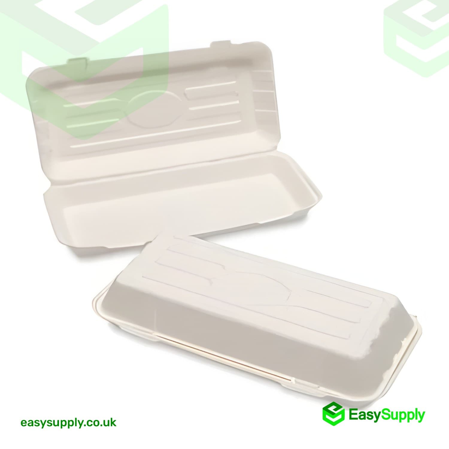 Medium Bagasse Fish & Chips Boxes 200 Pcs  - view 2