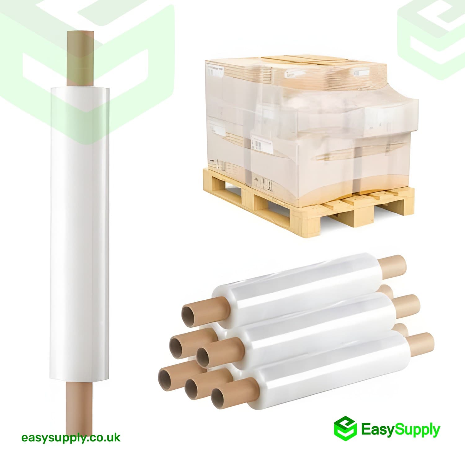 Very Tacky Pallet Wrap Clear 12 Micron 400mm Extended Core 6 Roll