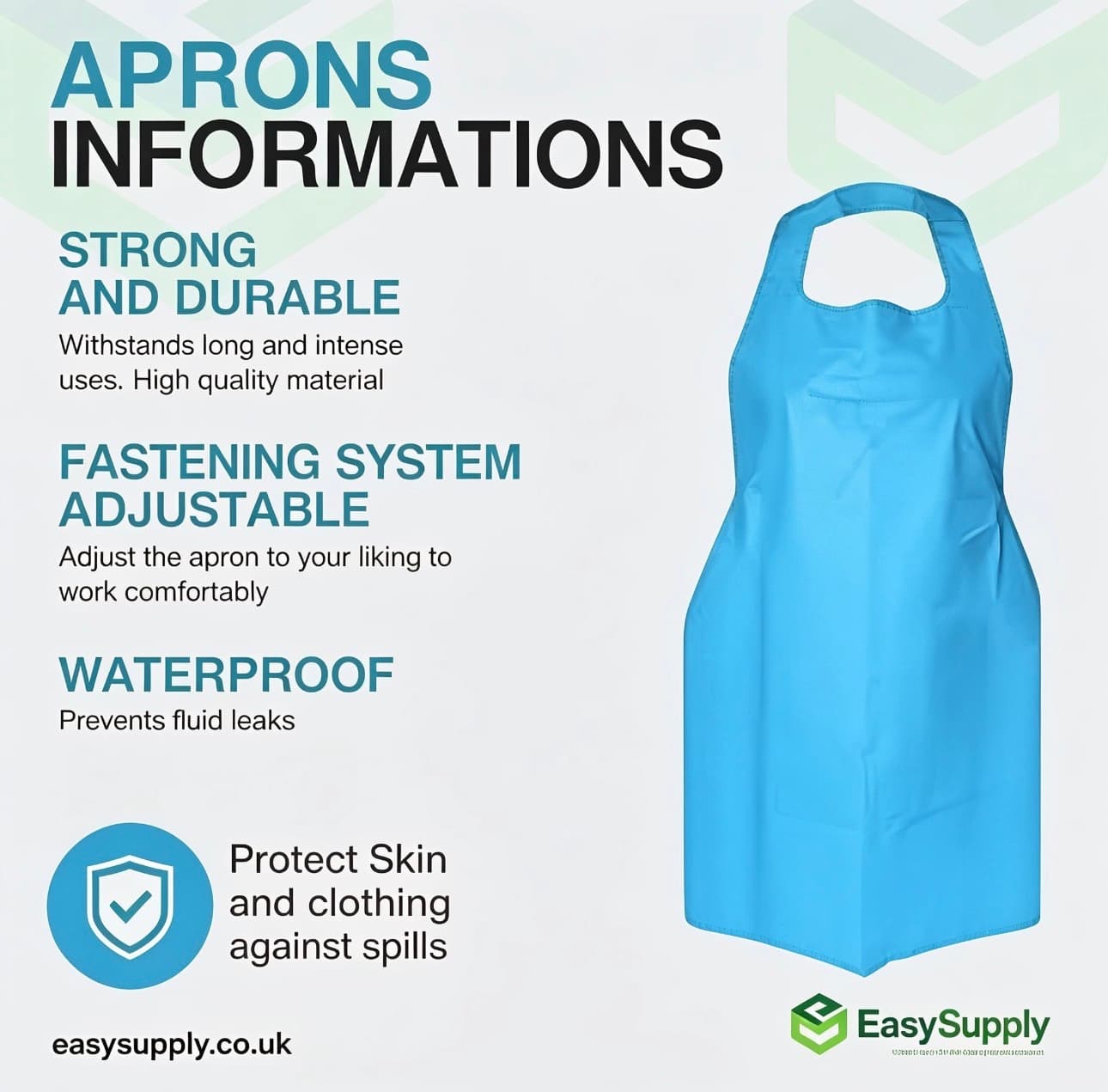 Disposable Aprons Blue Packed 10 x 100 1000 Pcs  - view 3