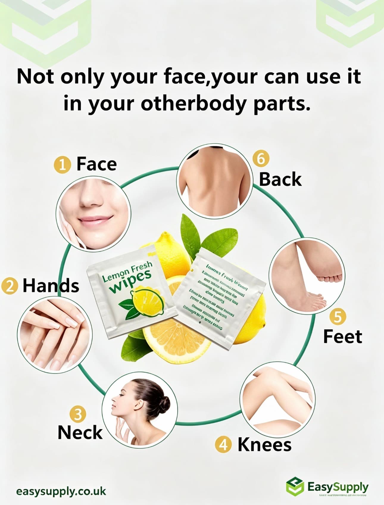 Wet Wipes Lemon 1000Pcs 5,5x6cm  - view 2