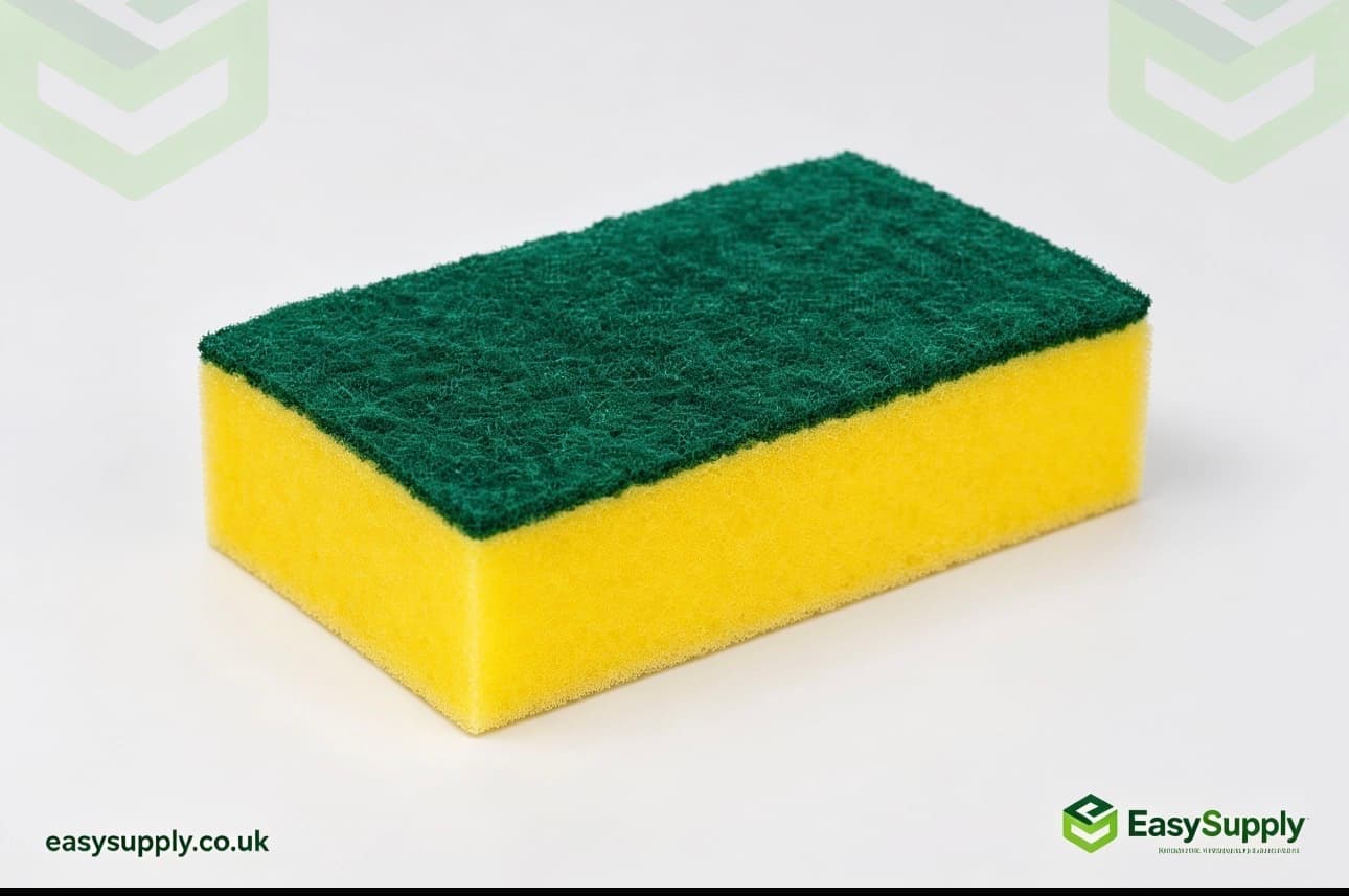 Sponge Scourers Yellow Green 1x6 Pack 