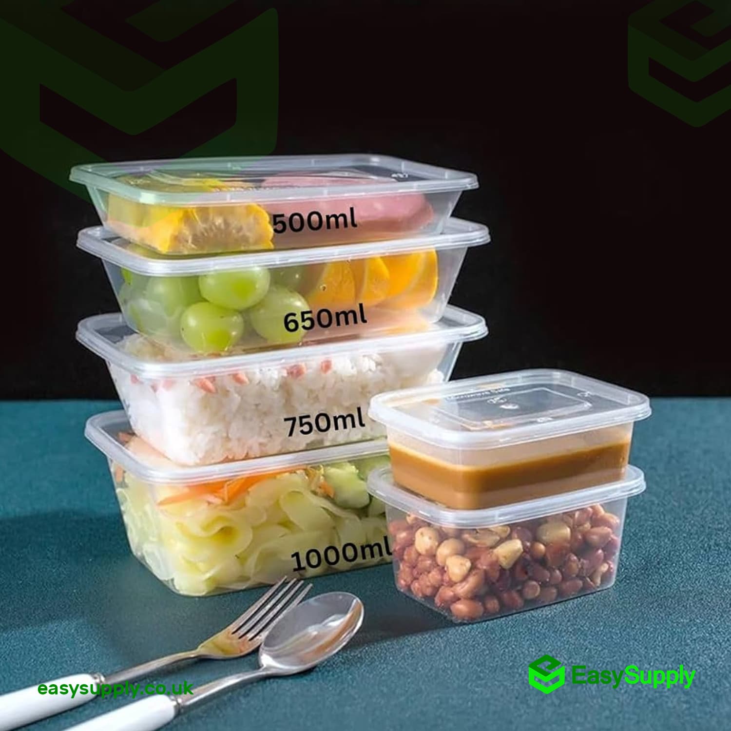 500 ml Microwave Food Containers with Lids - view 2