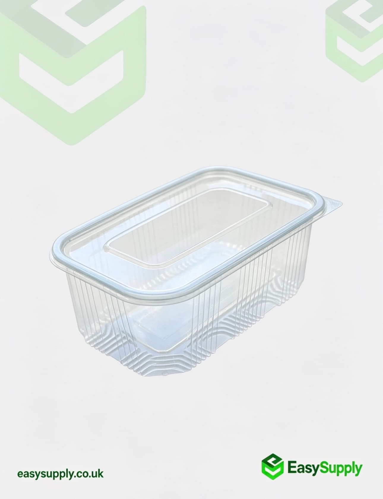 750 cc Clear Hinged Plastic Containers HD