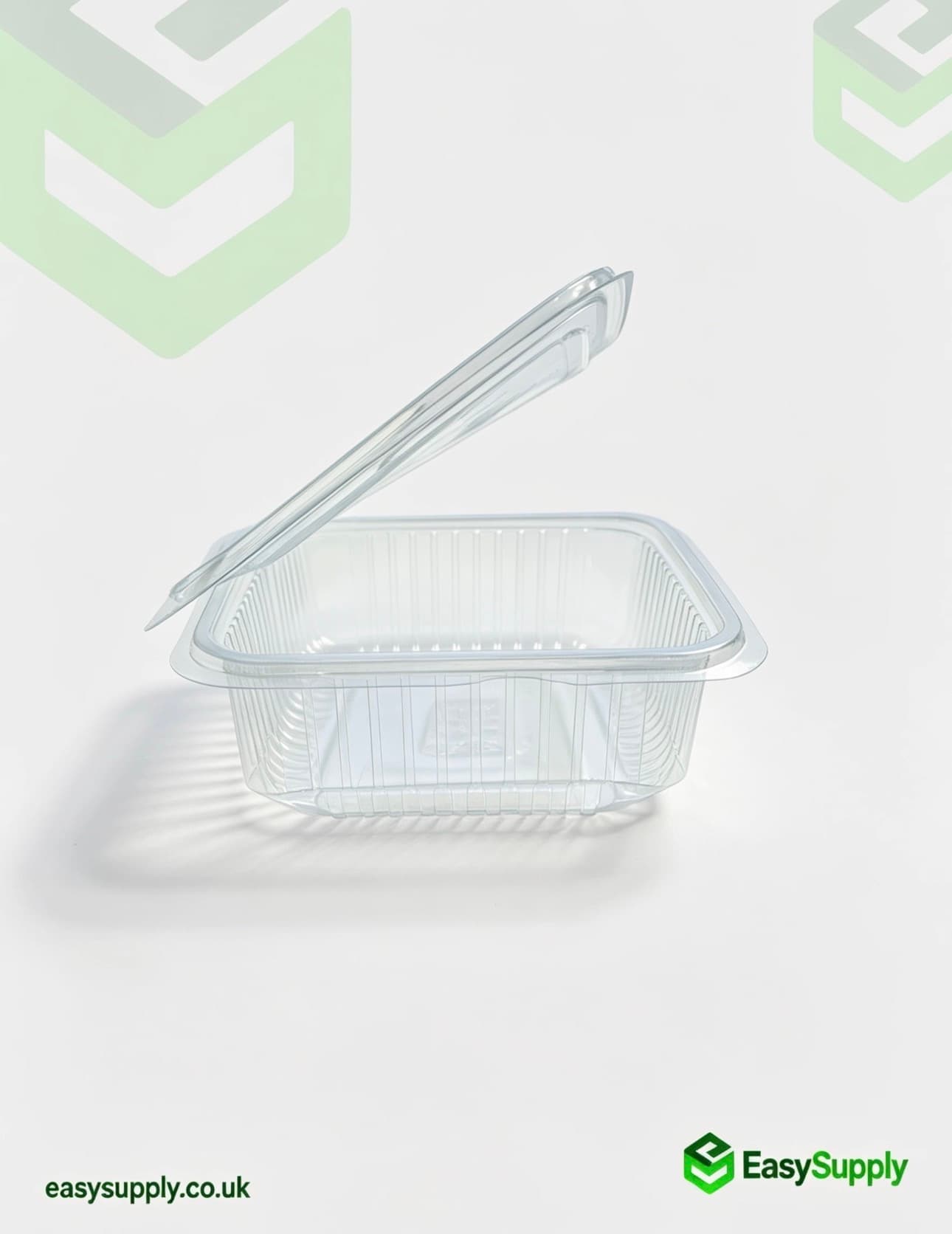 1250 cc Clear Hinged Plastic Containers HD - view 2